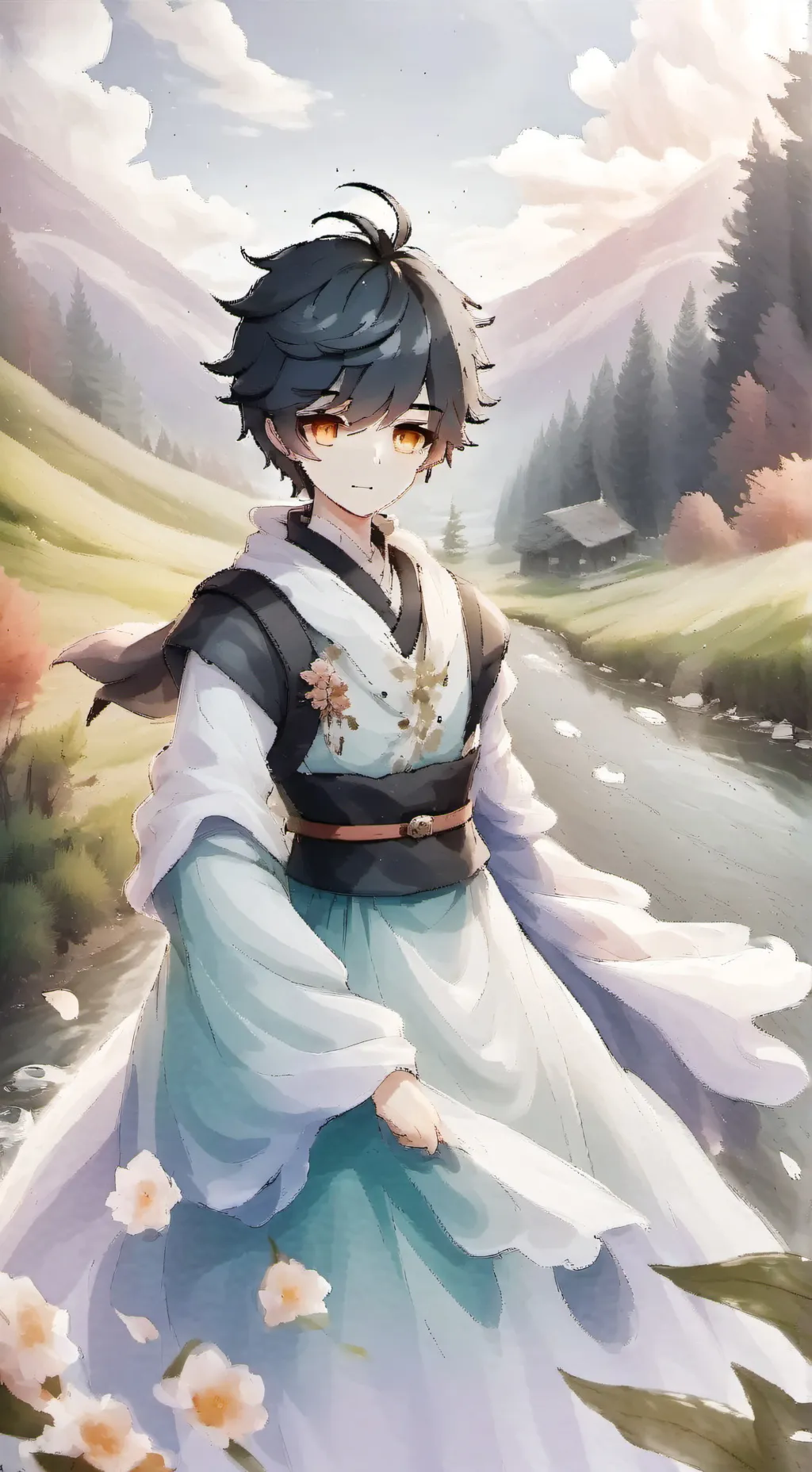 ai character: Hi I like you I background