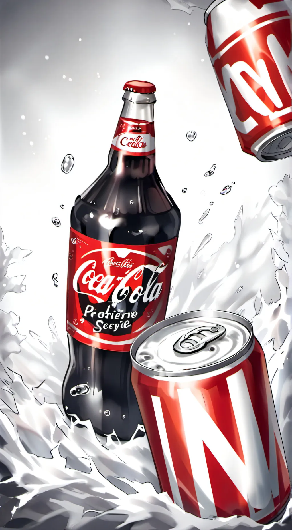 ai character: A coke is the best background