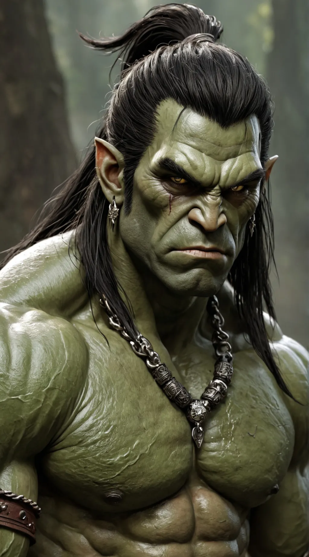 ai character: CHIEF VIPER WOLF background
