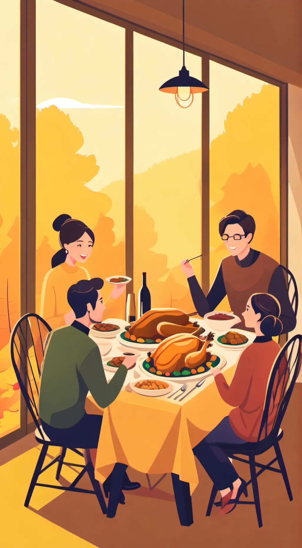 ai character: Family Dinner background