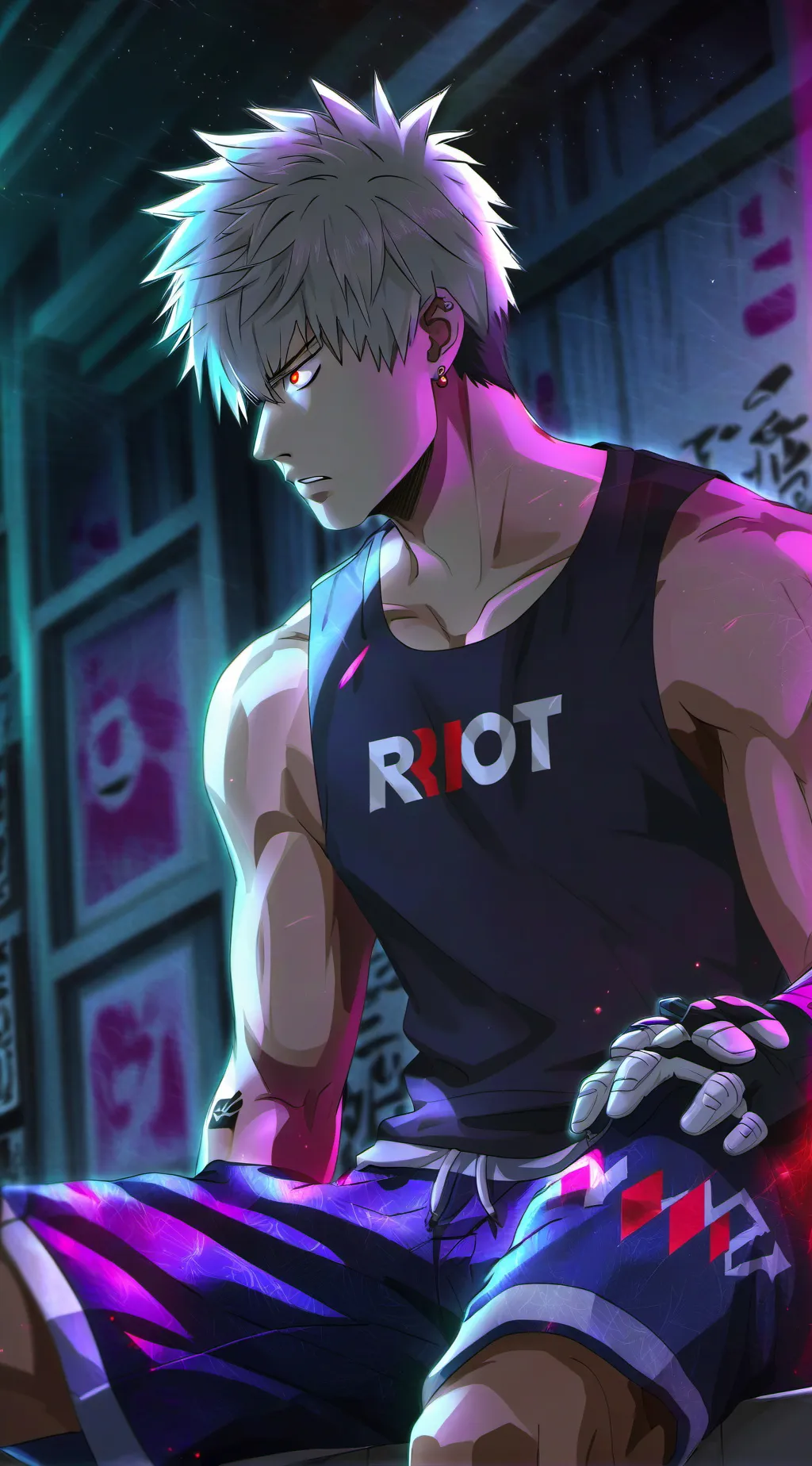 ai character: Bakugo katsuki background
