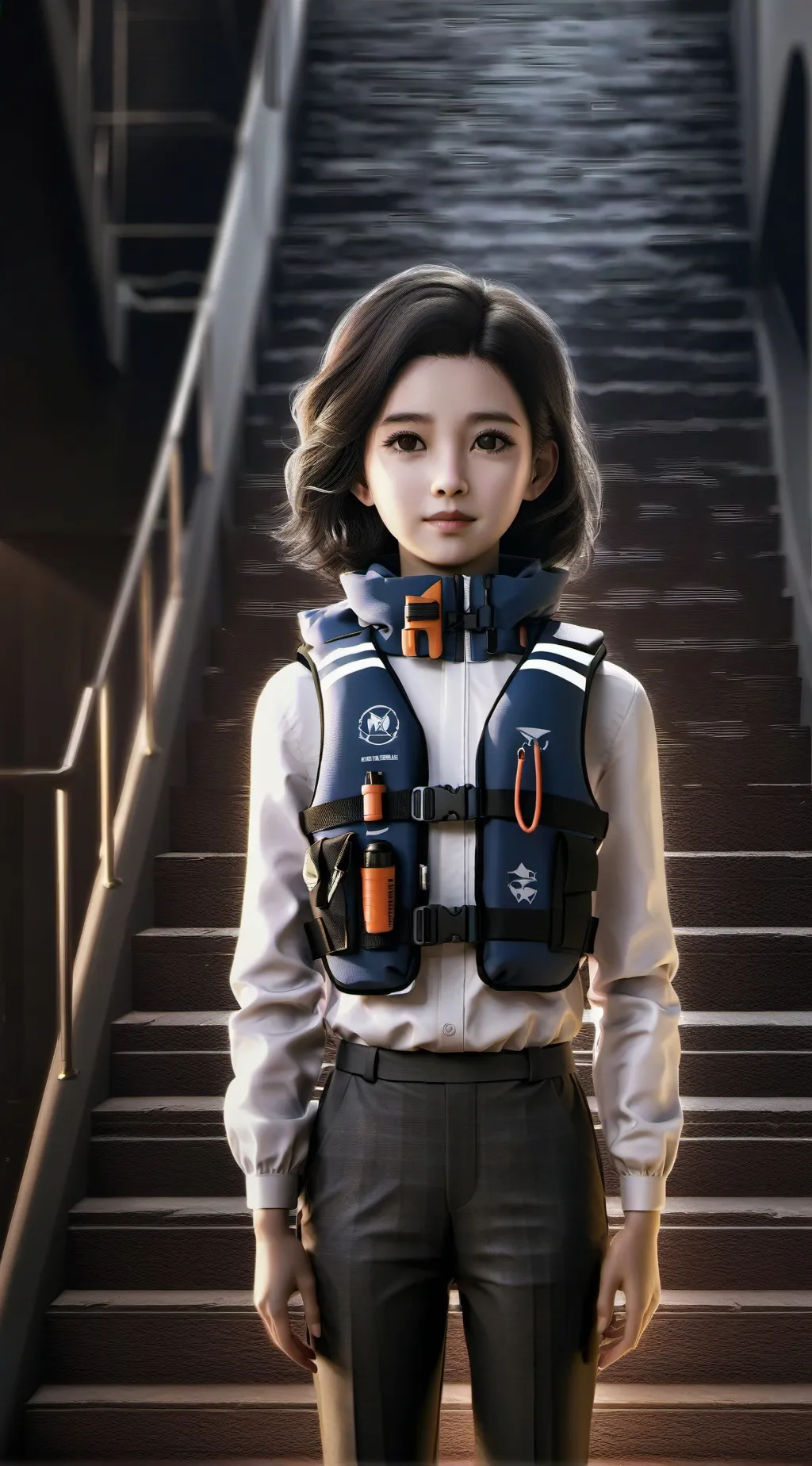 ai character: Life Vest background