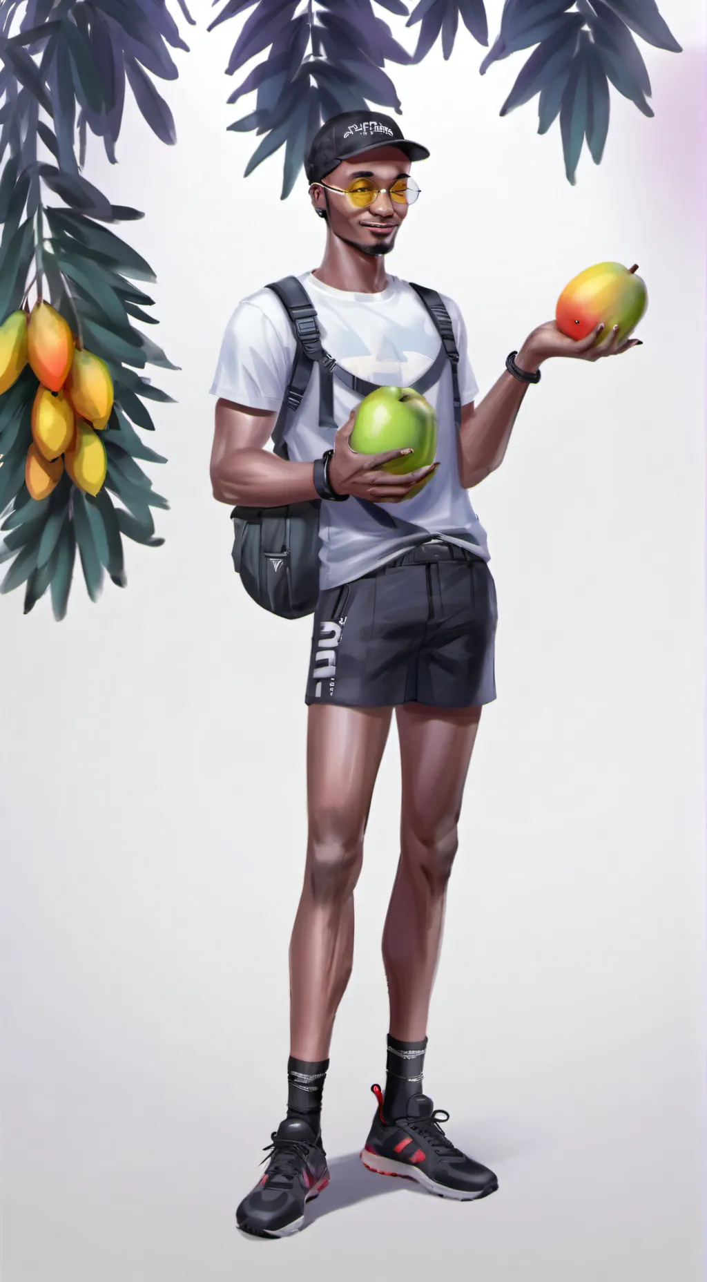 ai character: MANGO MANGOMANGO M background