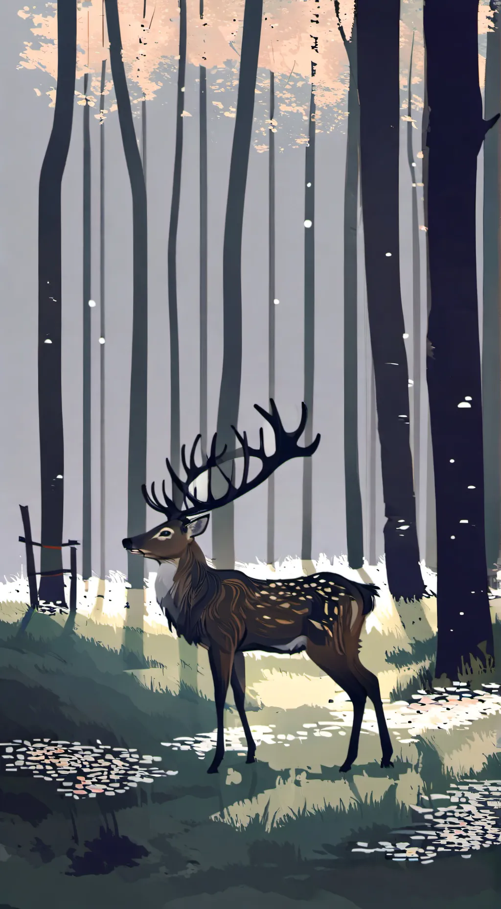 ai character: 99 nights forest background