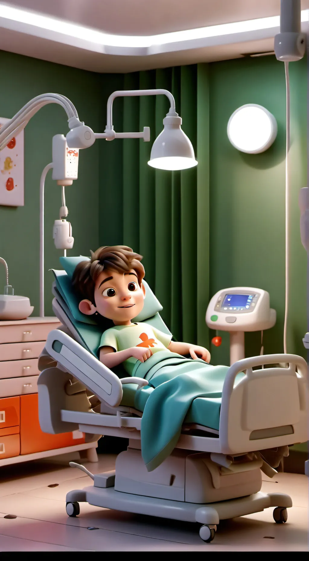 ai character: Injured child  background
