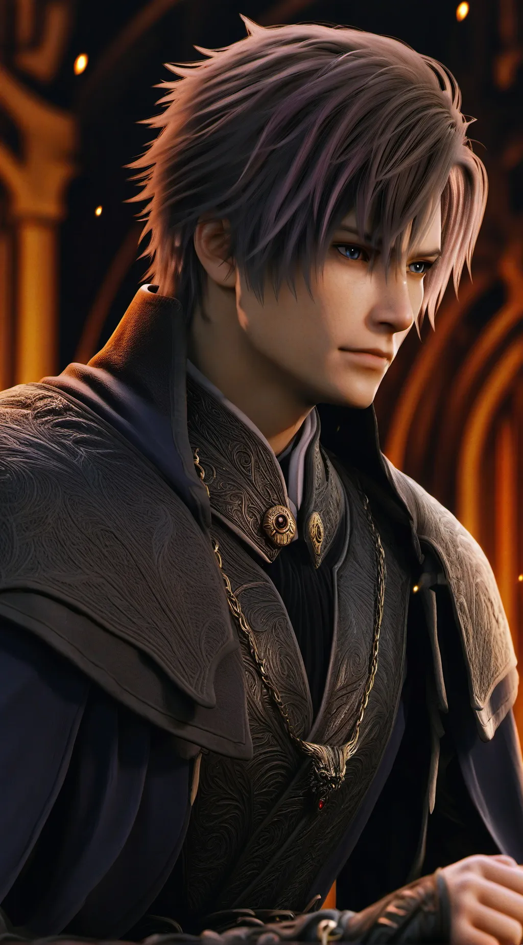 ai character: Leon Kennedy  background