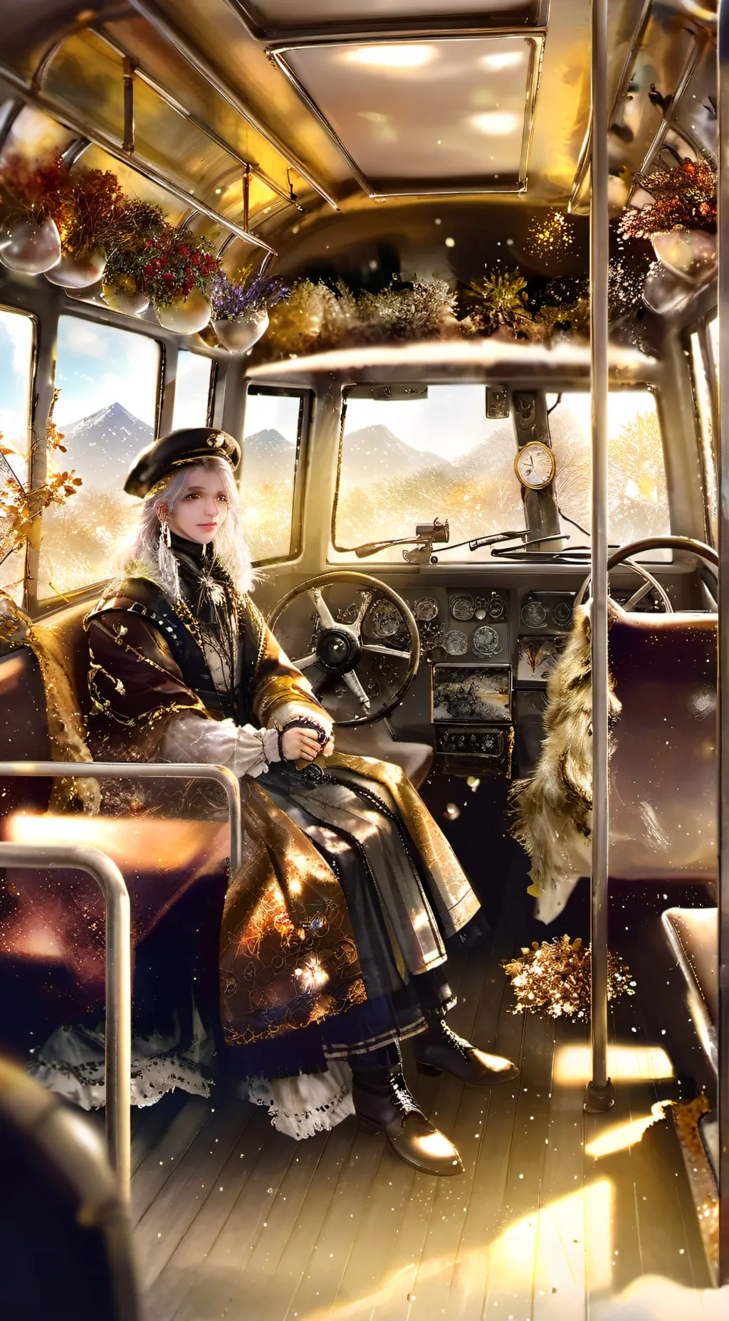 ai character: Mha bus ride+Creep background