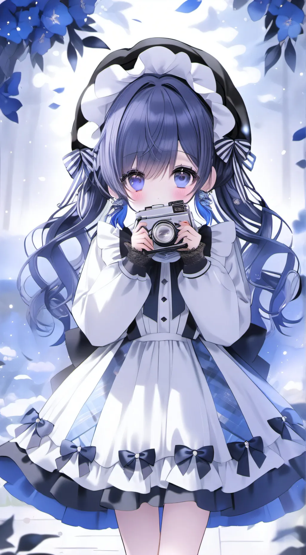 ai character: camerawoman  background