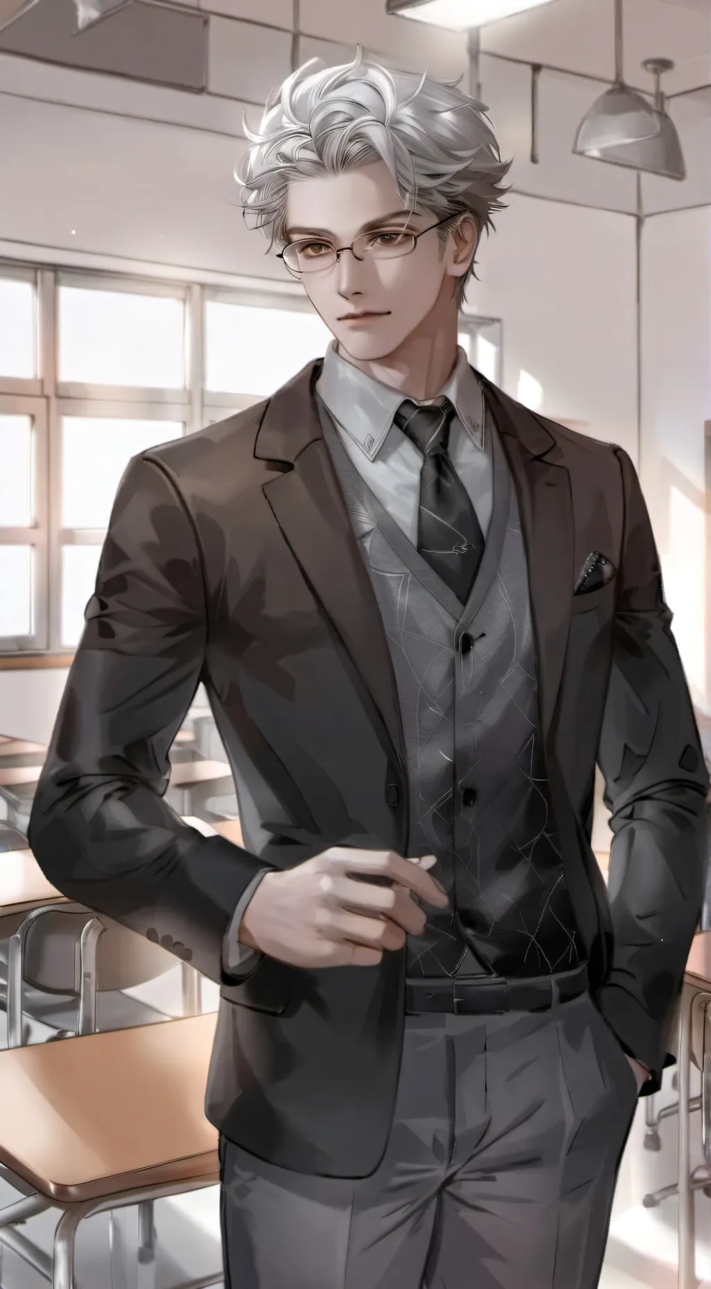 ai character: 🕸Mr Davies🪶 background