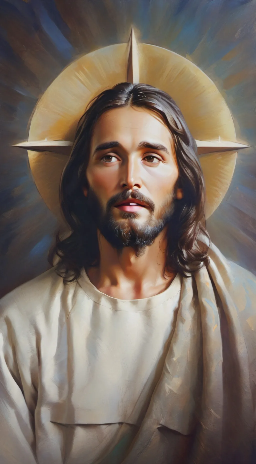 ai character: Jesus background