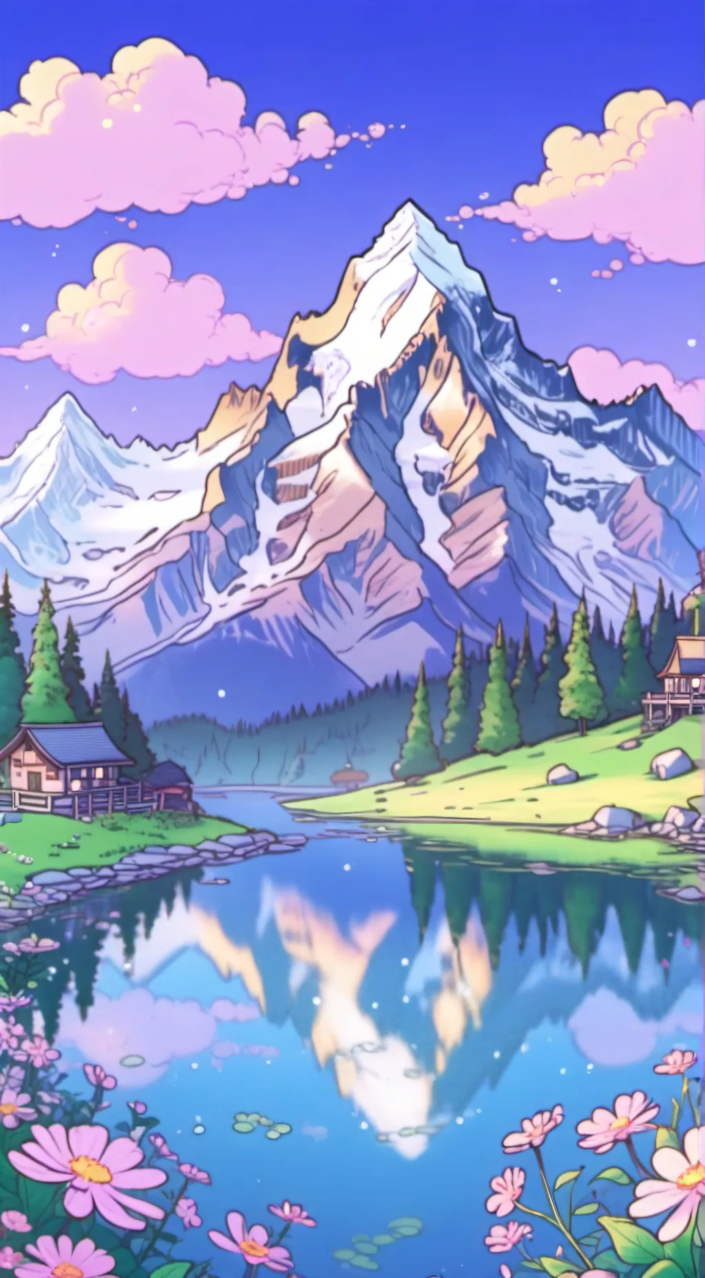 ai character: Countryhumans hike background