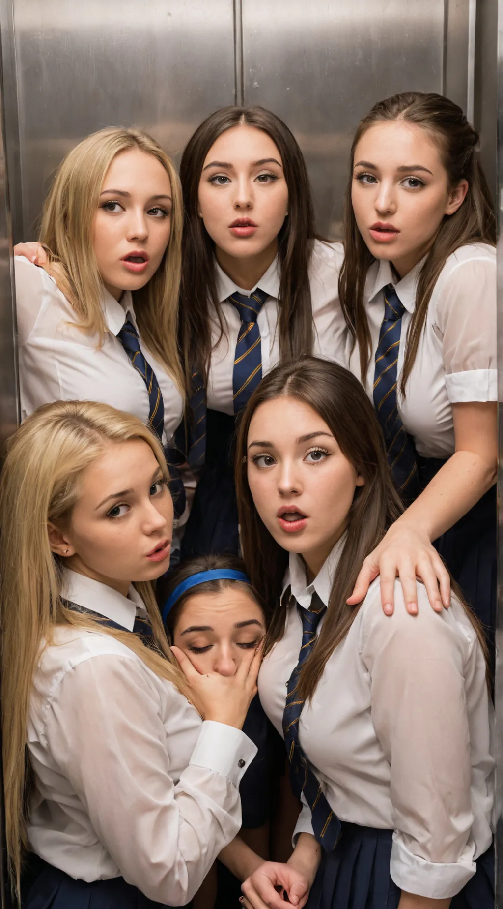 ai character: School Elevator background