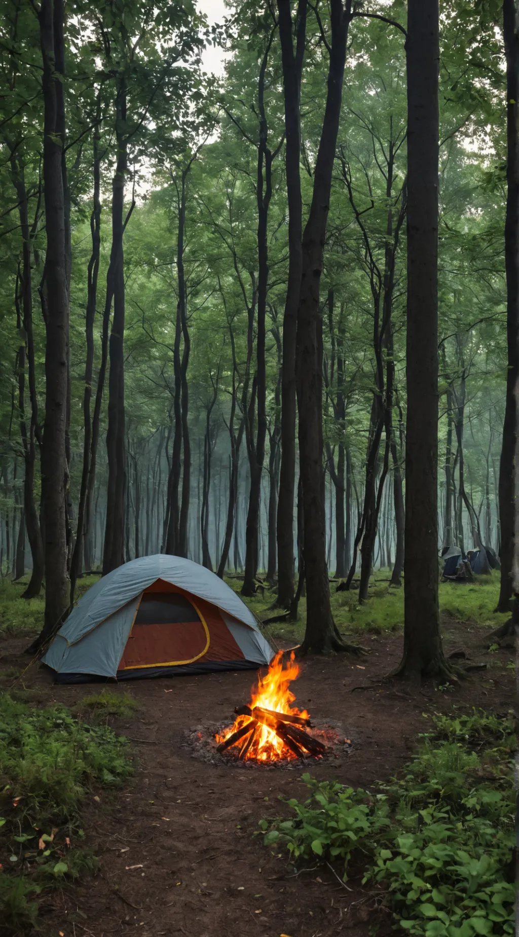 ai character: 99 day in a forest background
