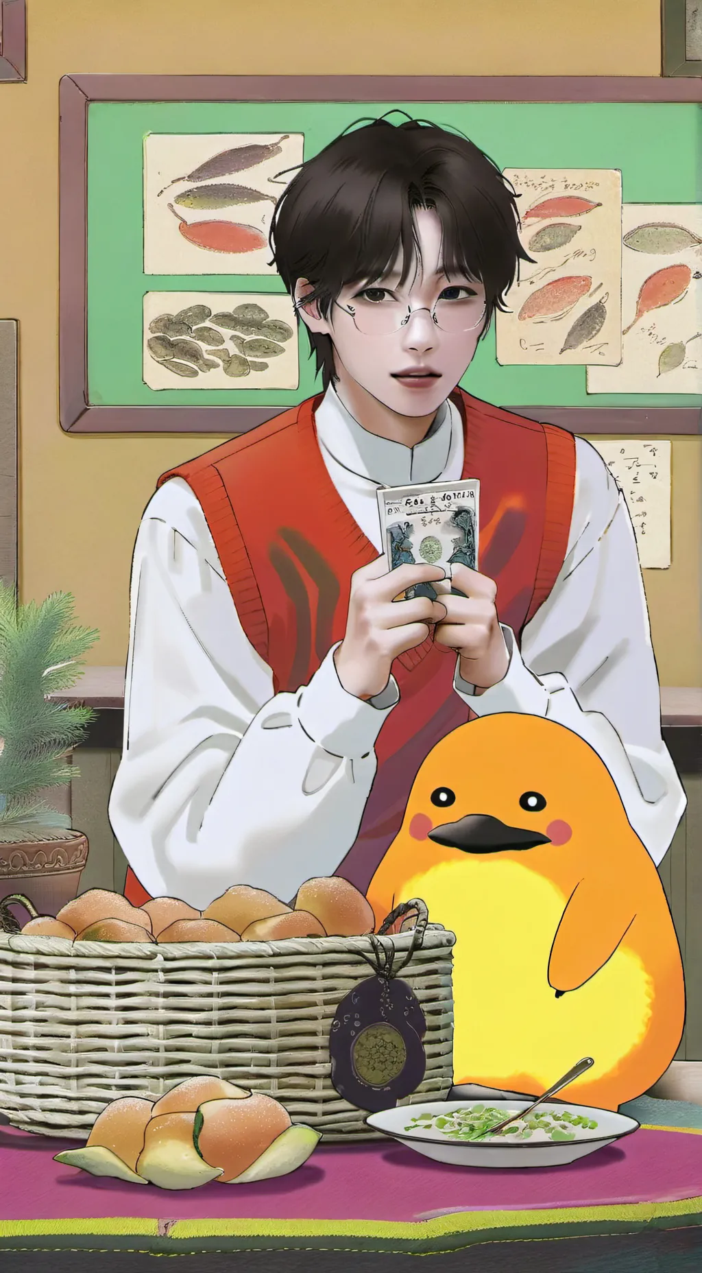 ai character: ETHAN..  background