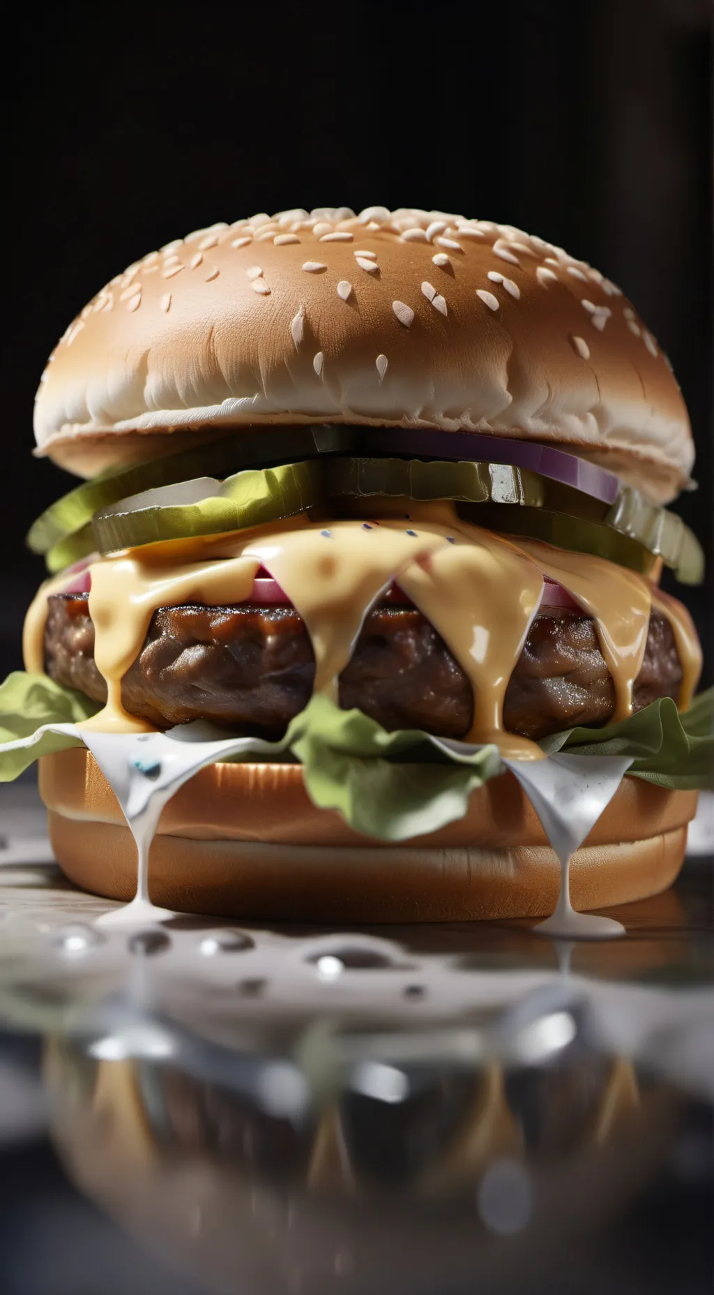 ai character: alive burger background