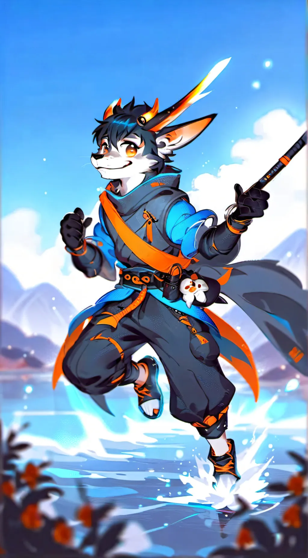 ai character: caçada de furry background