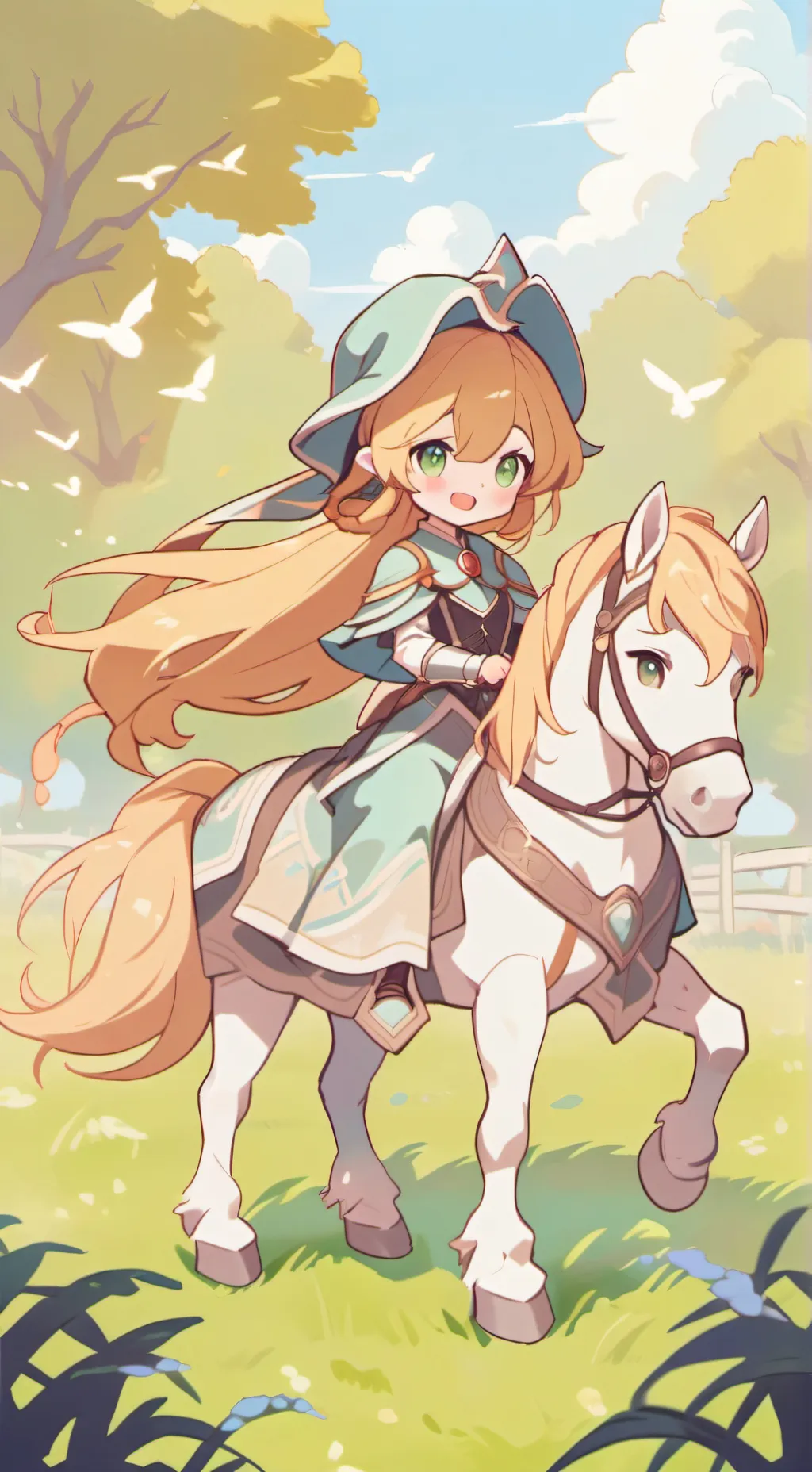 ai character: Umasume  background