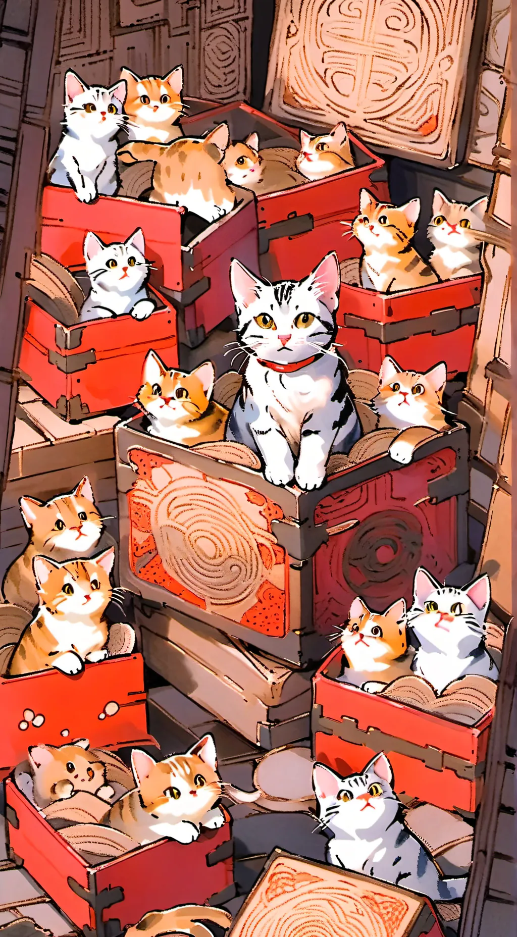 ai character: cats background