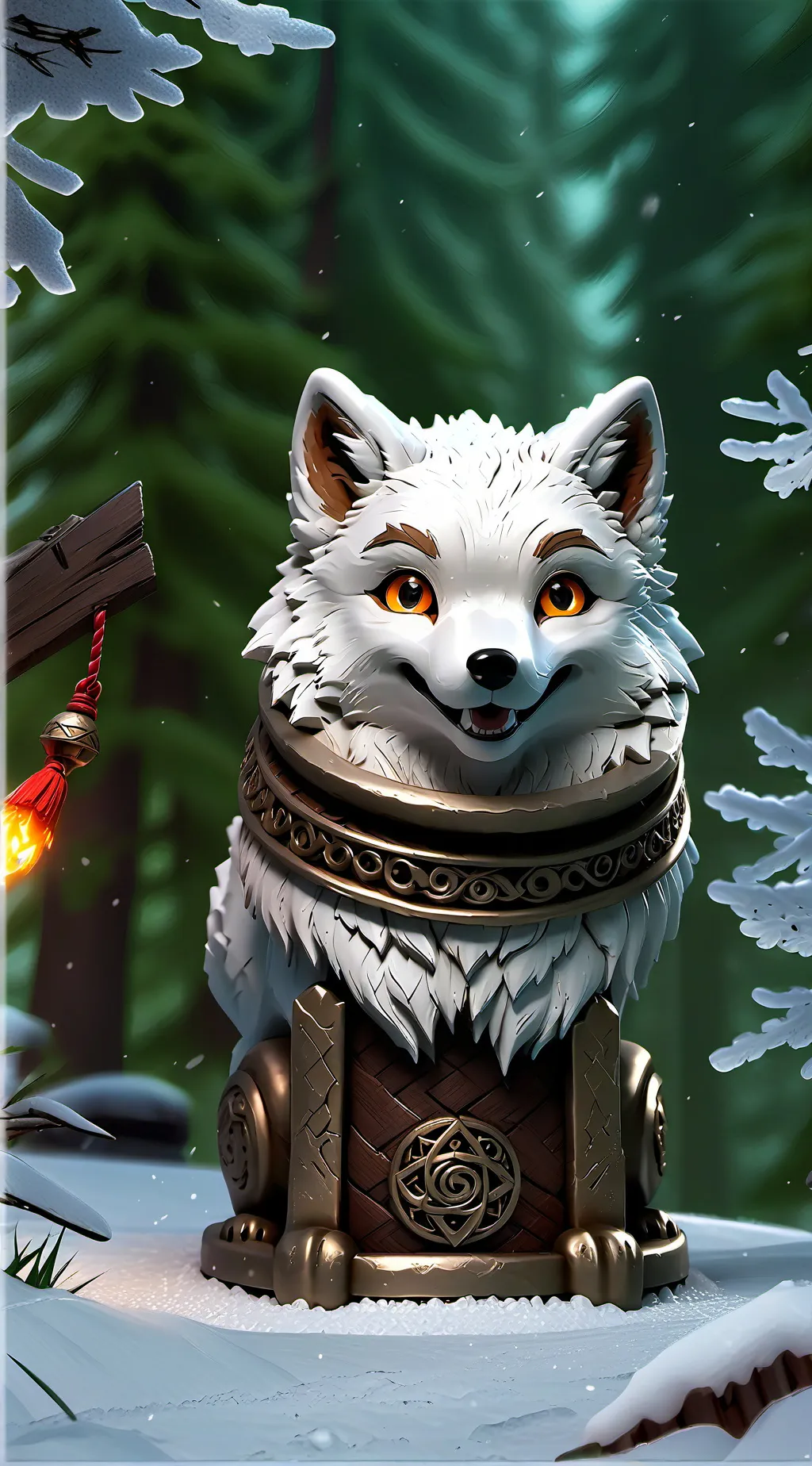 ai character: Snowmeme background