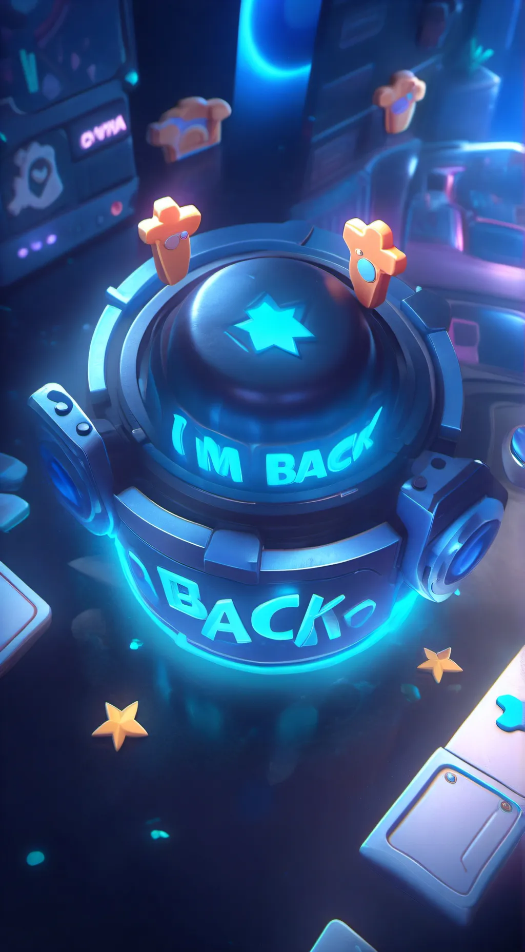 ai character: Guys I'm back! background