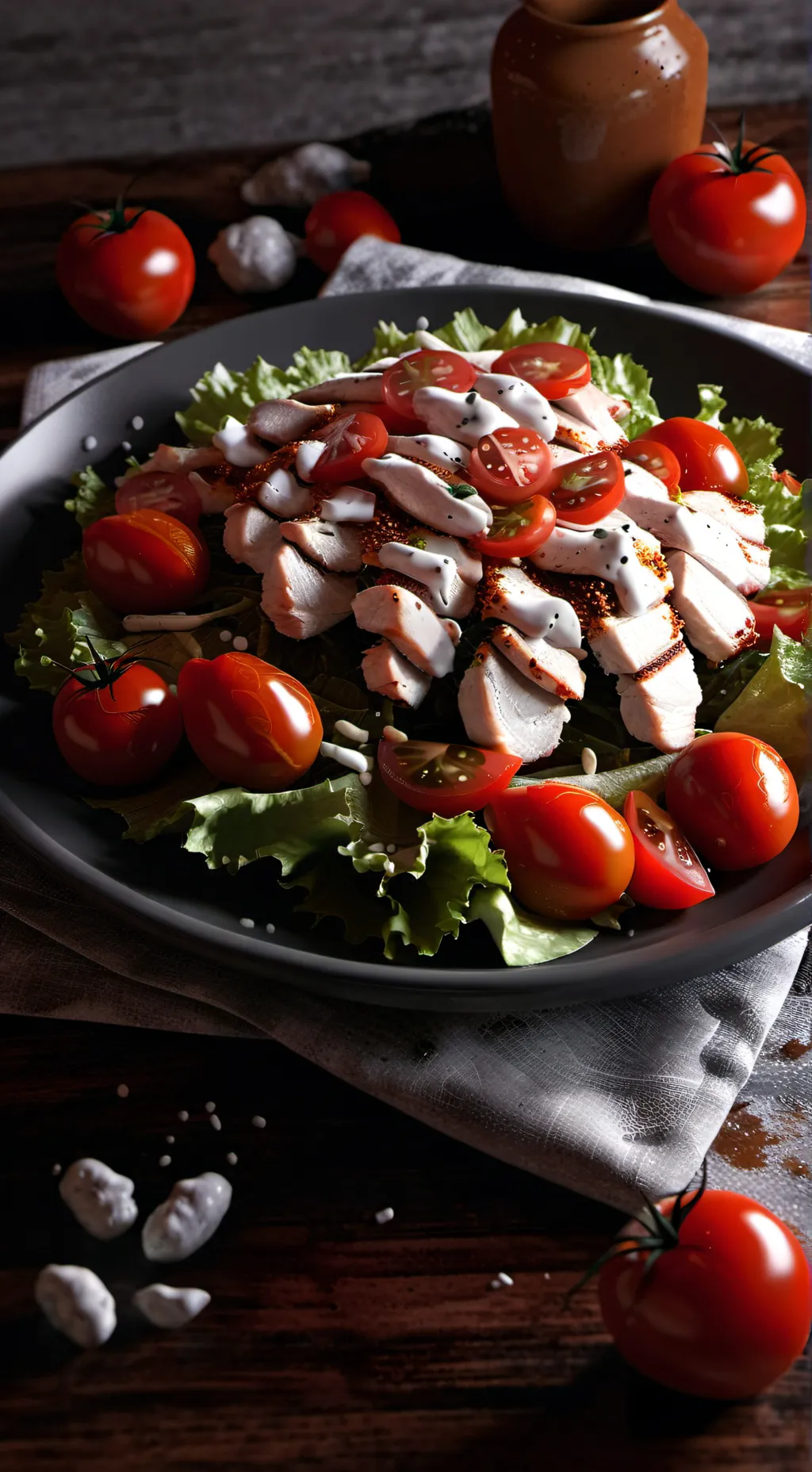 ai character: Salad background