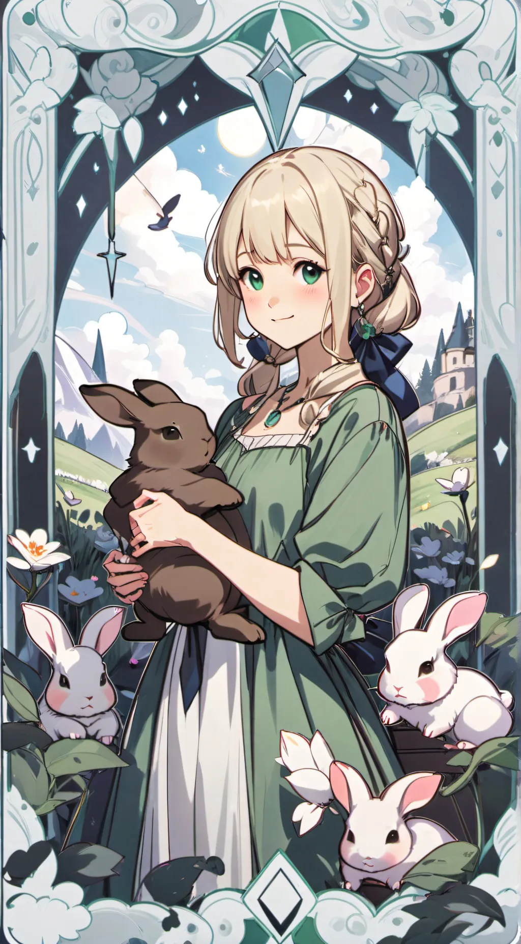 ai character: bunny girl background