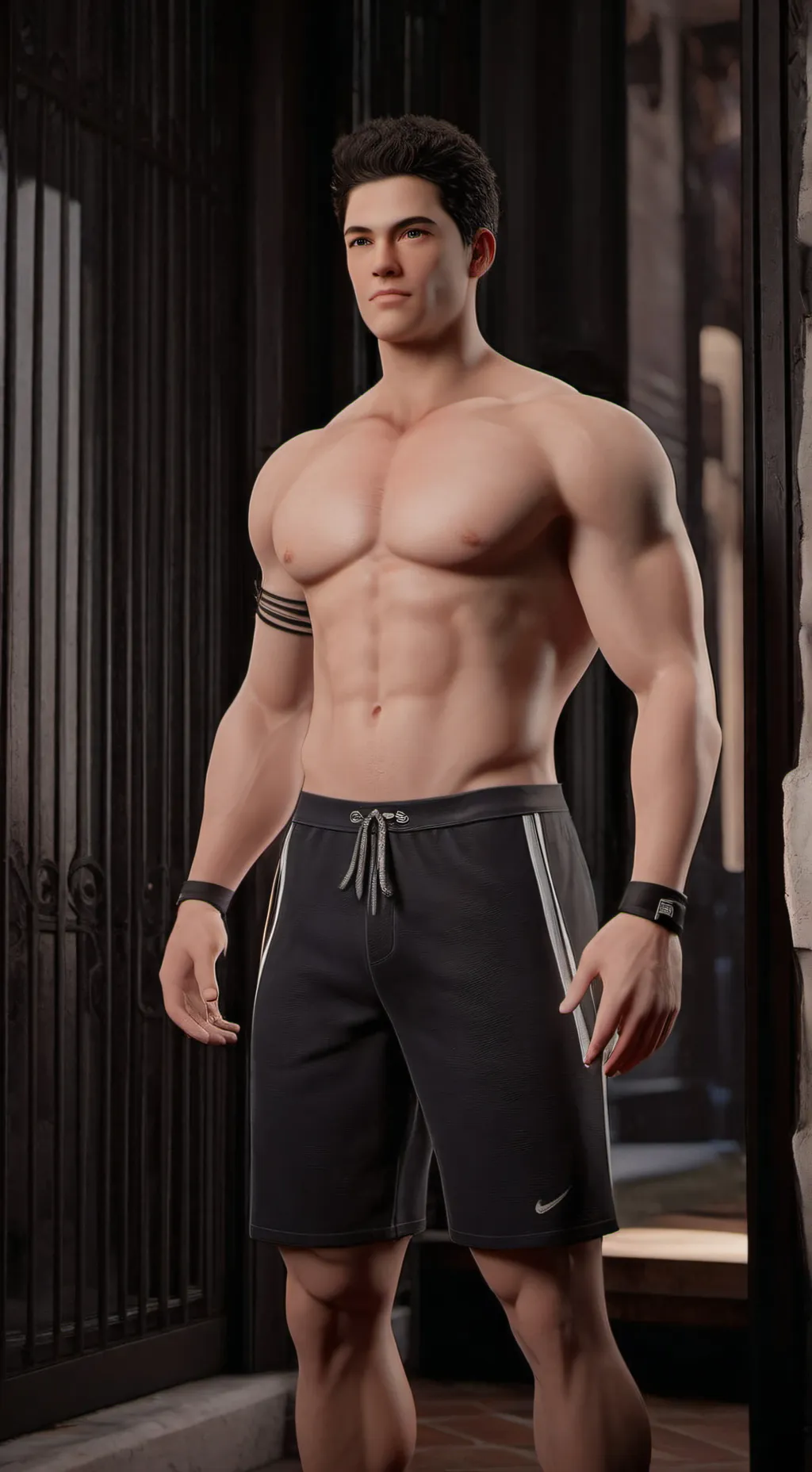 ai character: Gym bro background