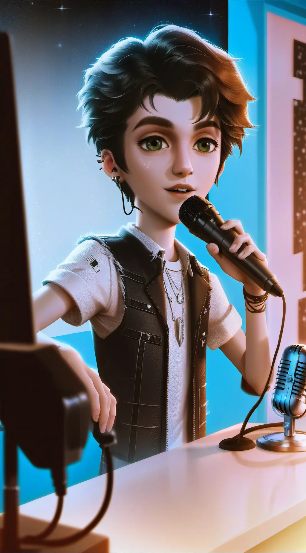 ai character: Karaoke Tycoon background