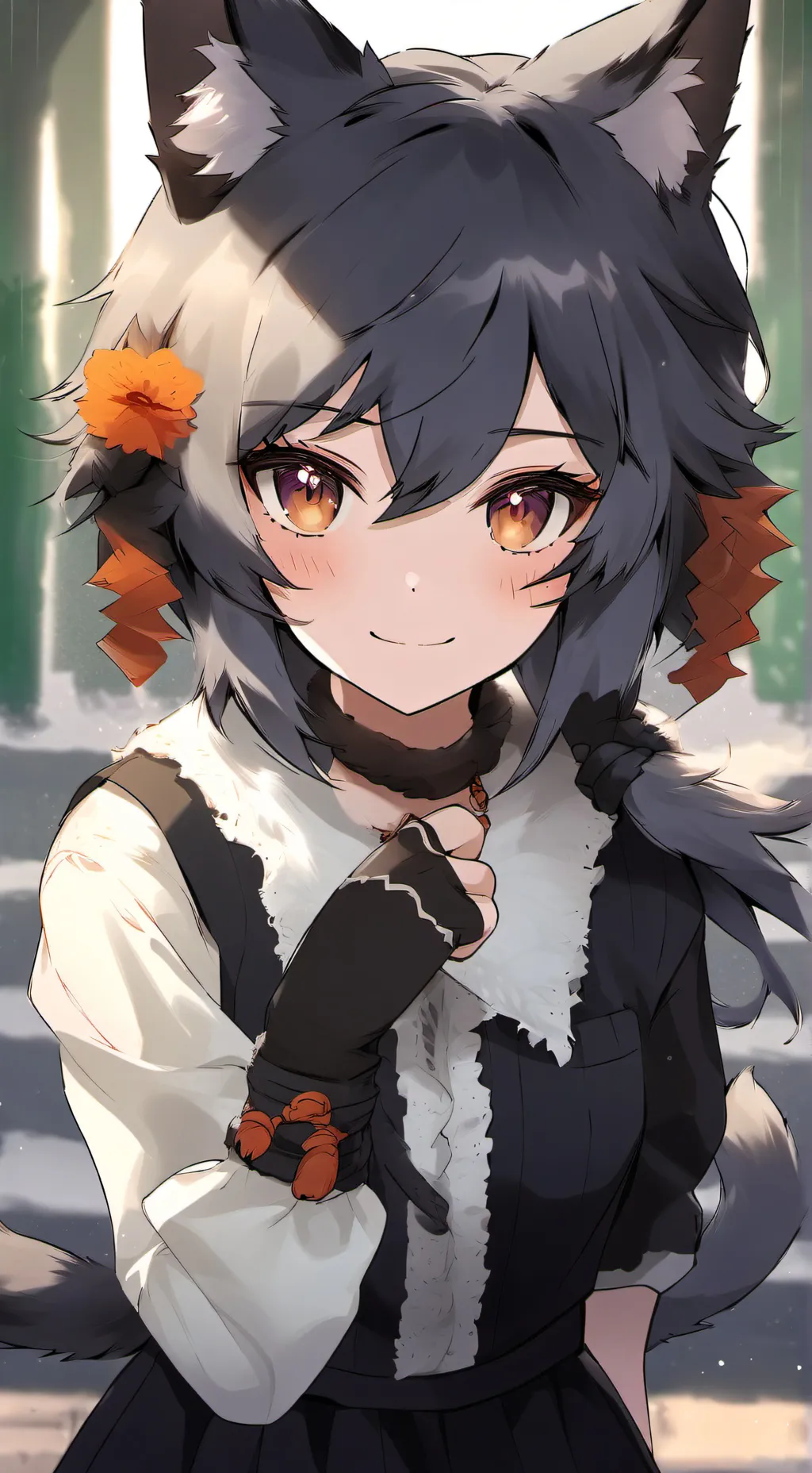ai character: Catgirl background
