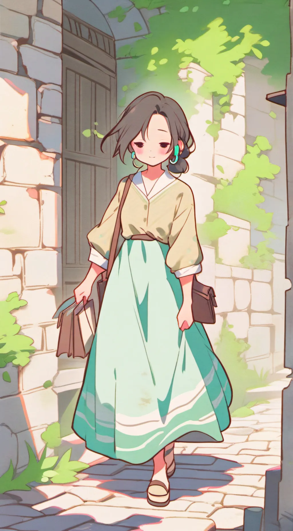 ai character: Snowy background