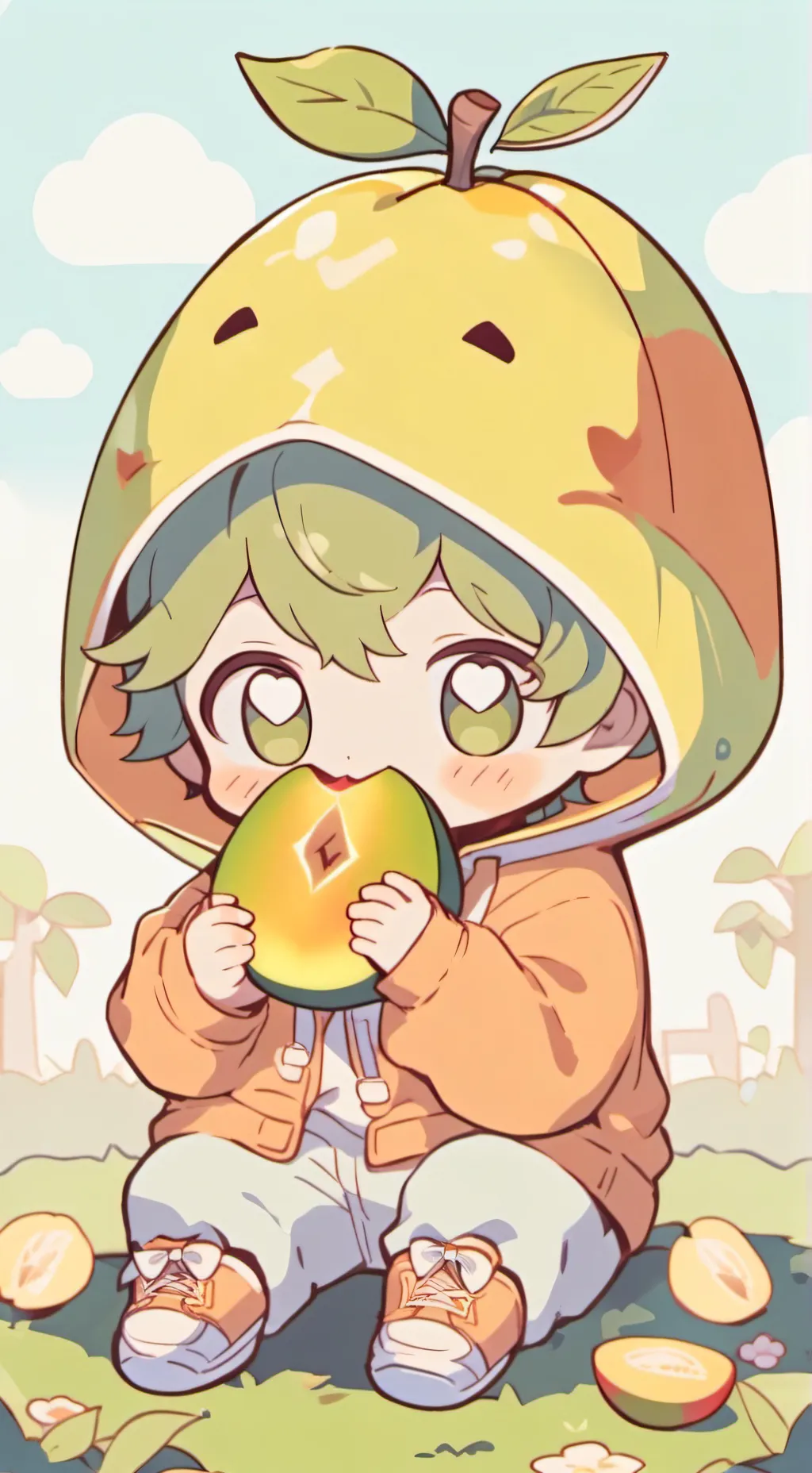 ai character: Mango babies background