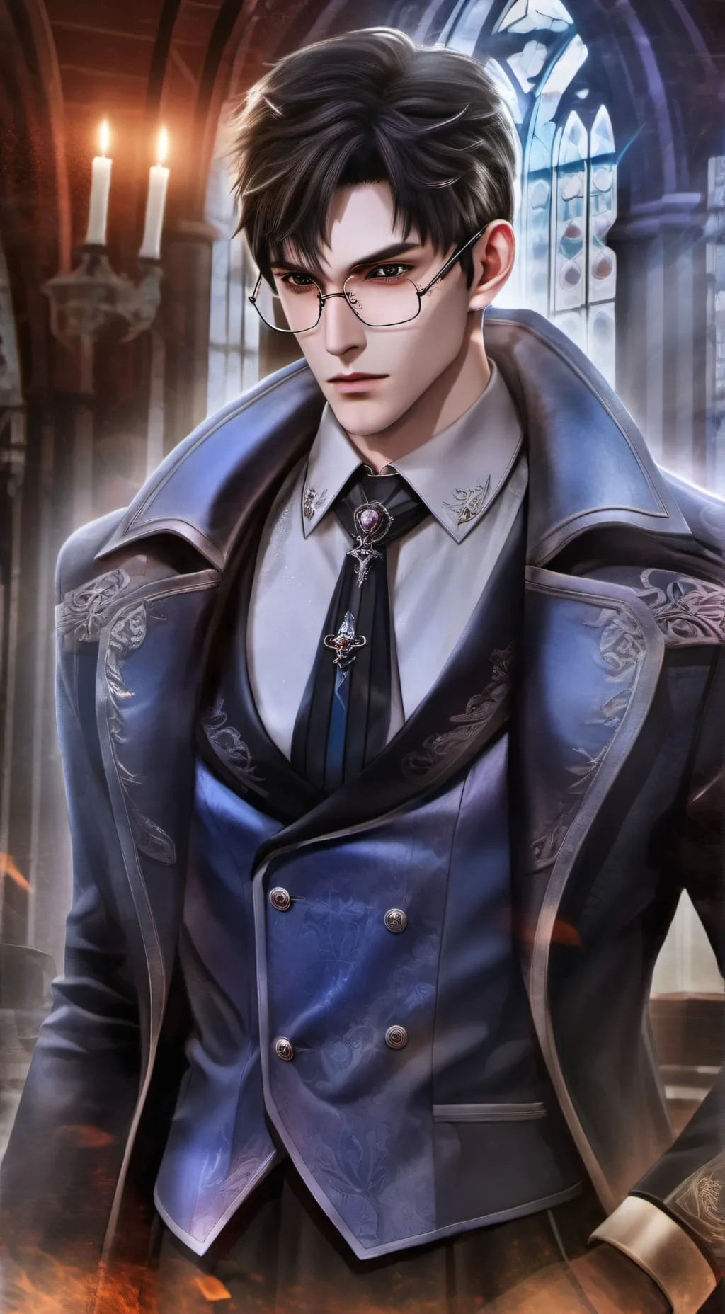 ai character: Sebastian  background