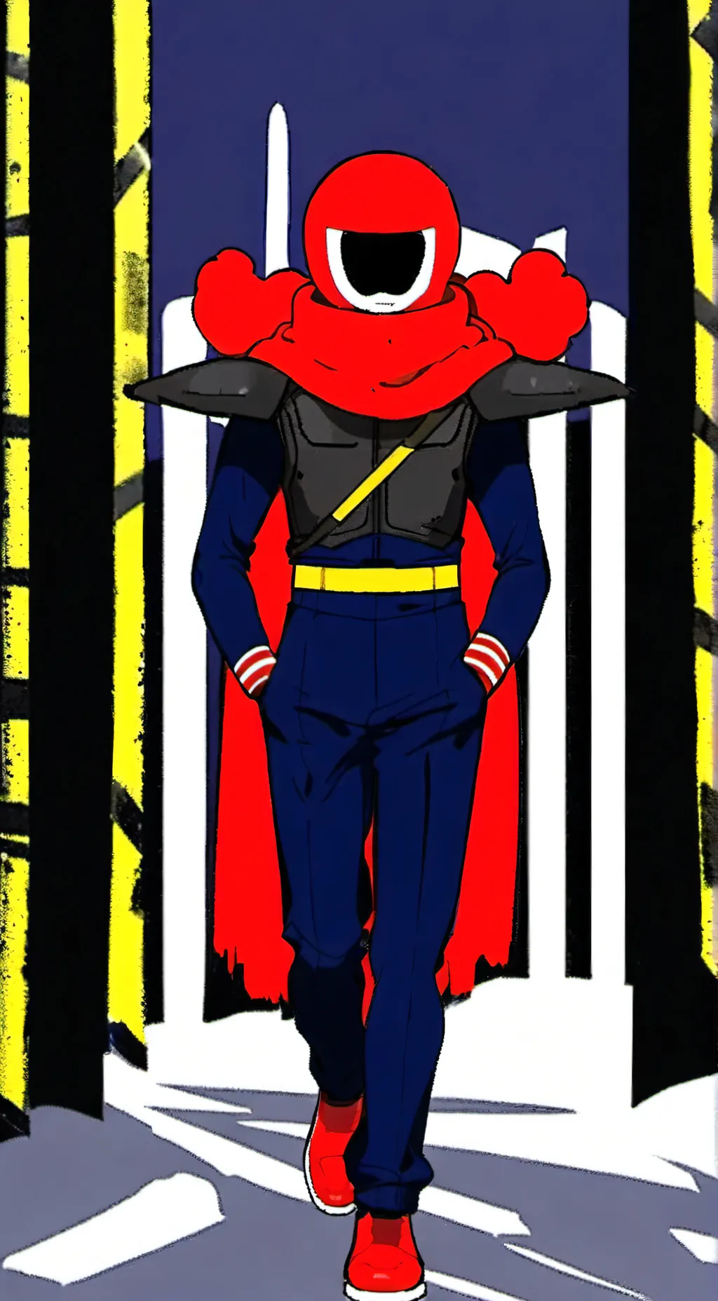 ai character: Titán TV tacos background