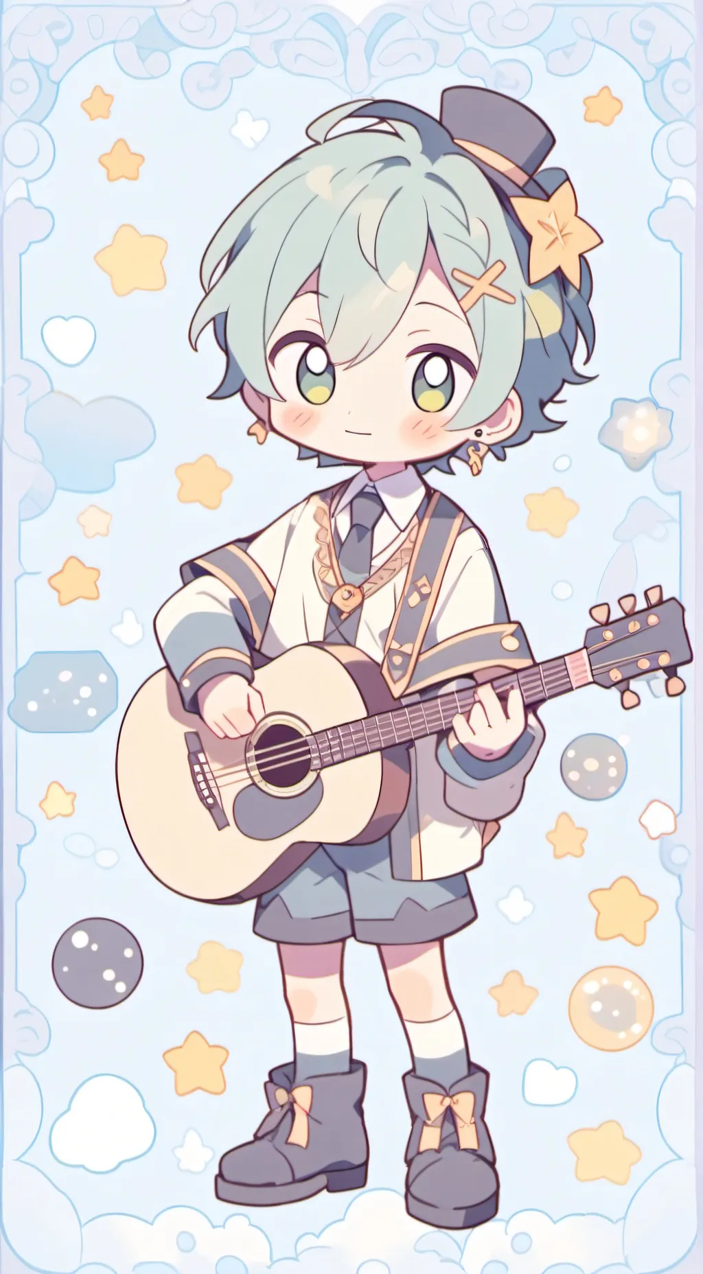 ai character: como un papel background