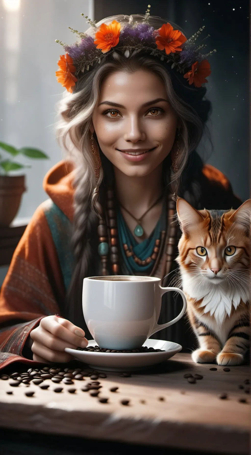 ai character: The Feline Quantum Theorist background