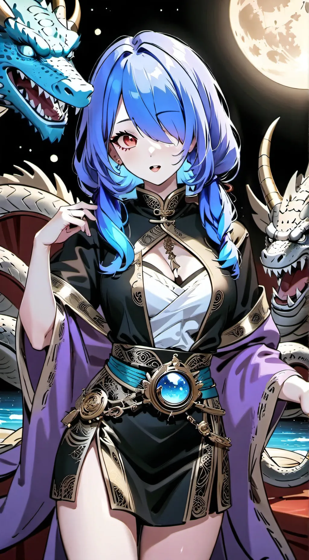 ai character: Purple Dragon background