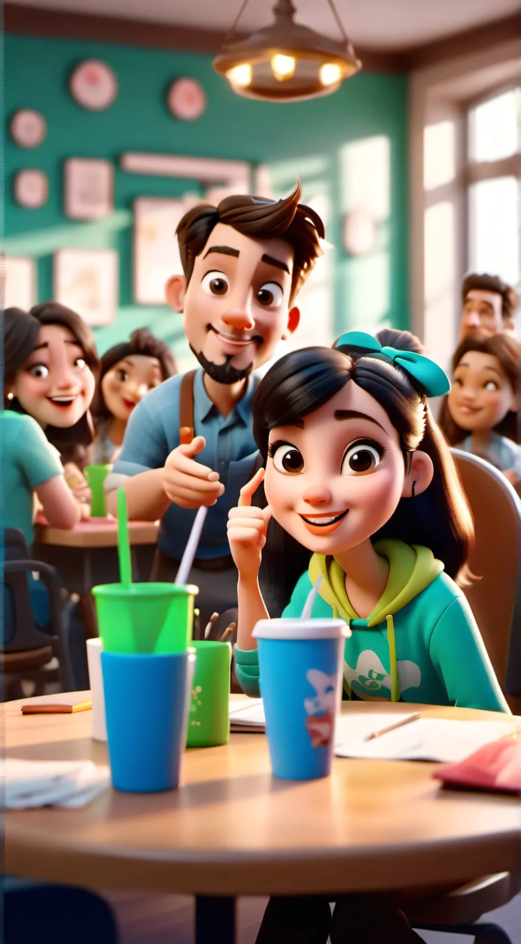 ai character: escola background