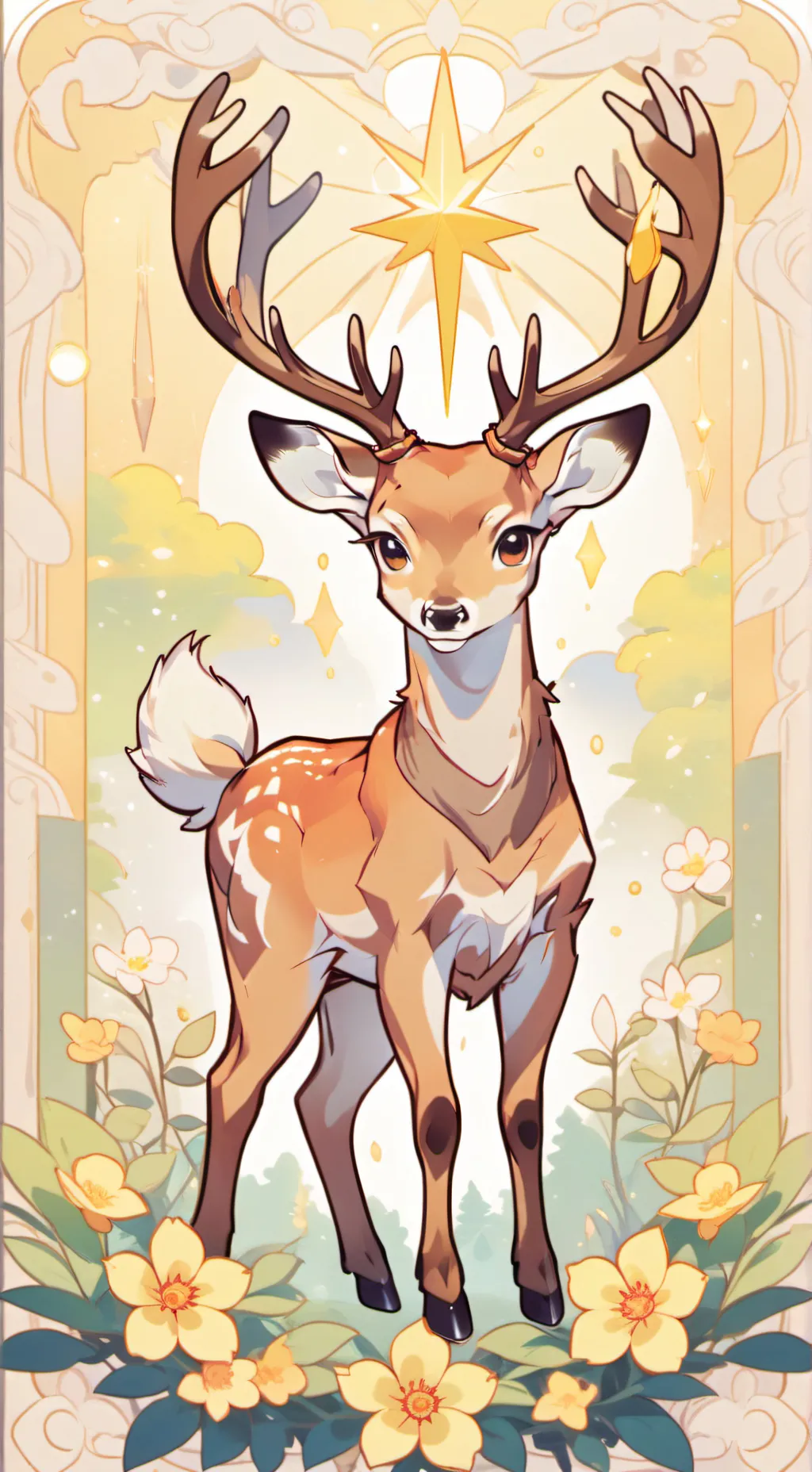 ai character: Antlered Star background