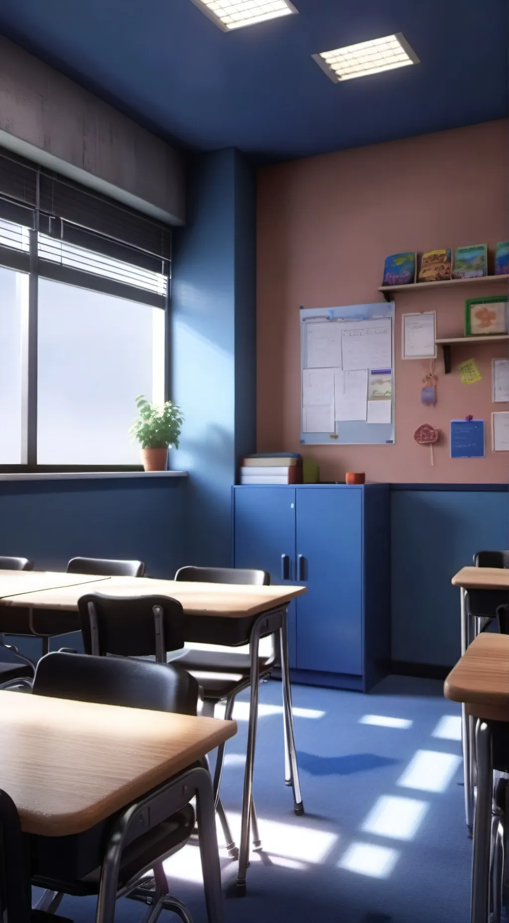 ai character: Classroom background