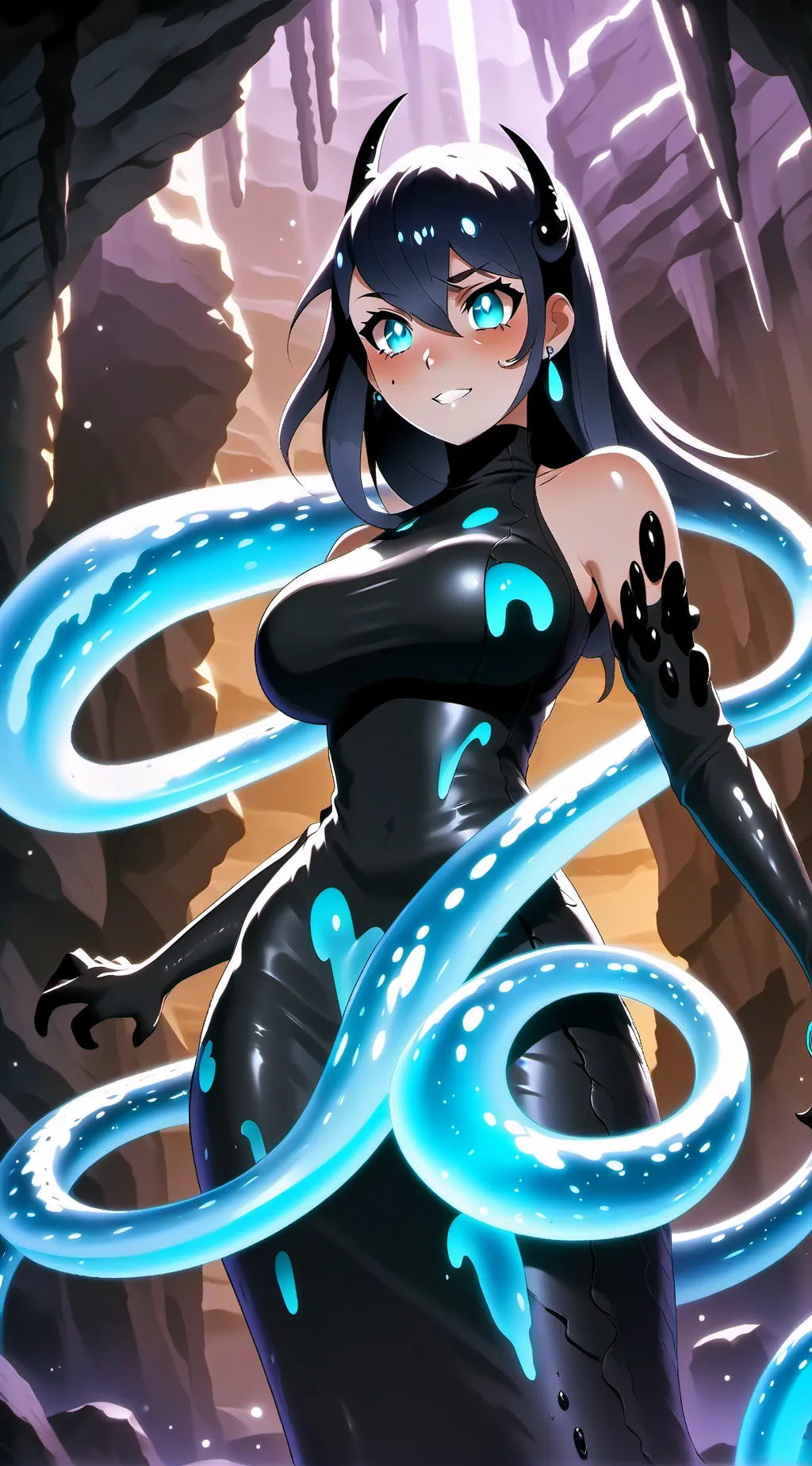 ai character: Ink background