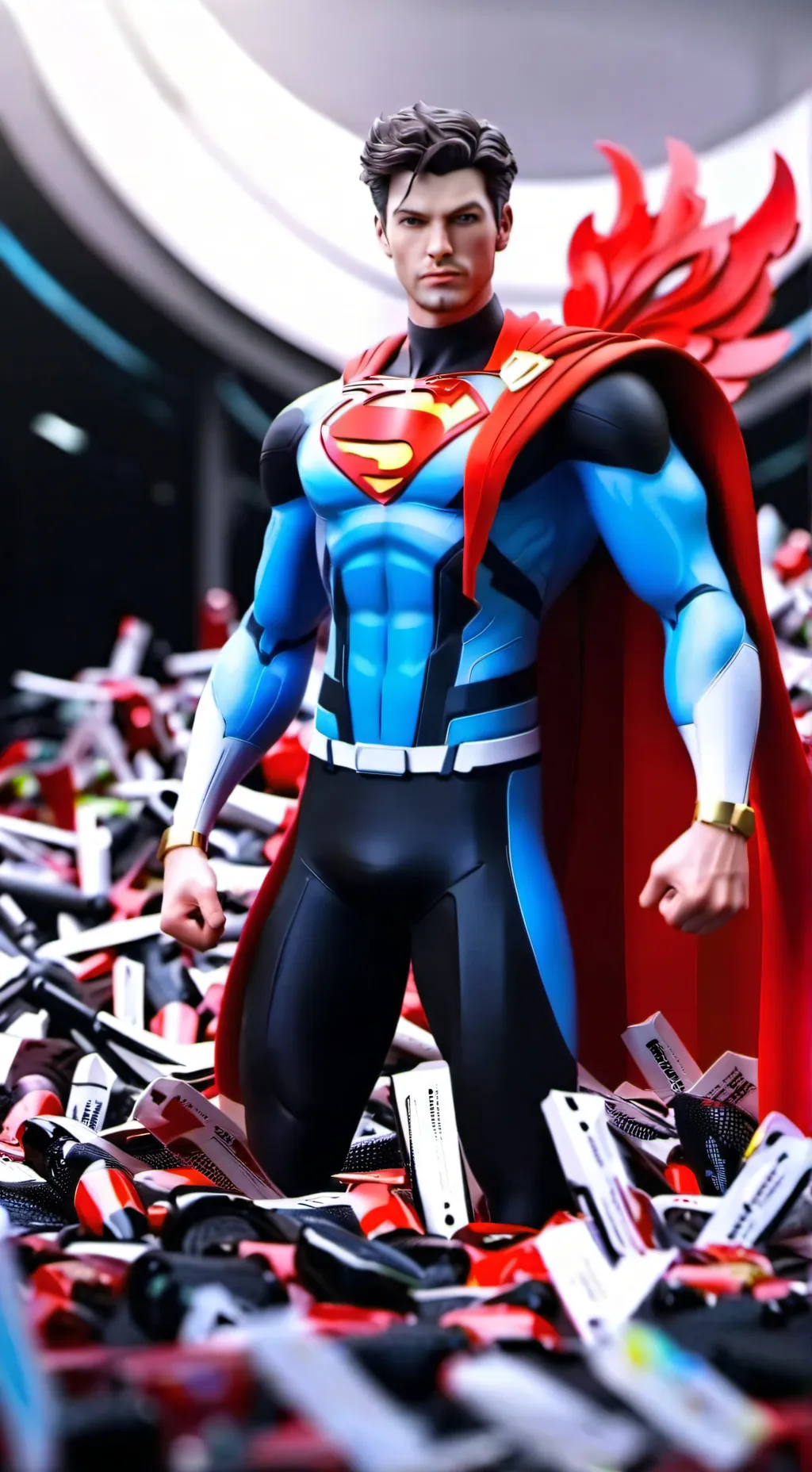 ai character: superman  background