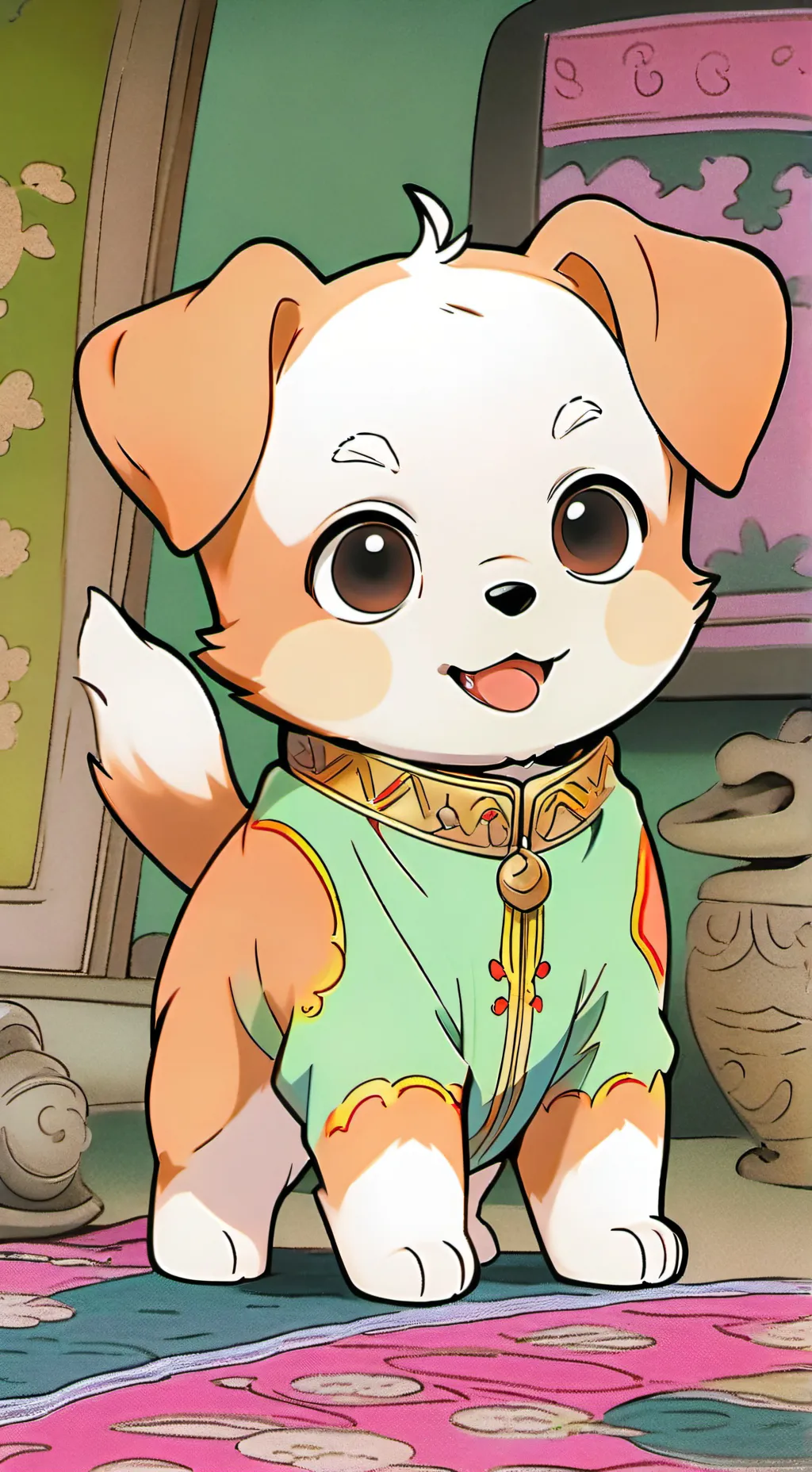 ai character: puppy background