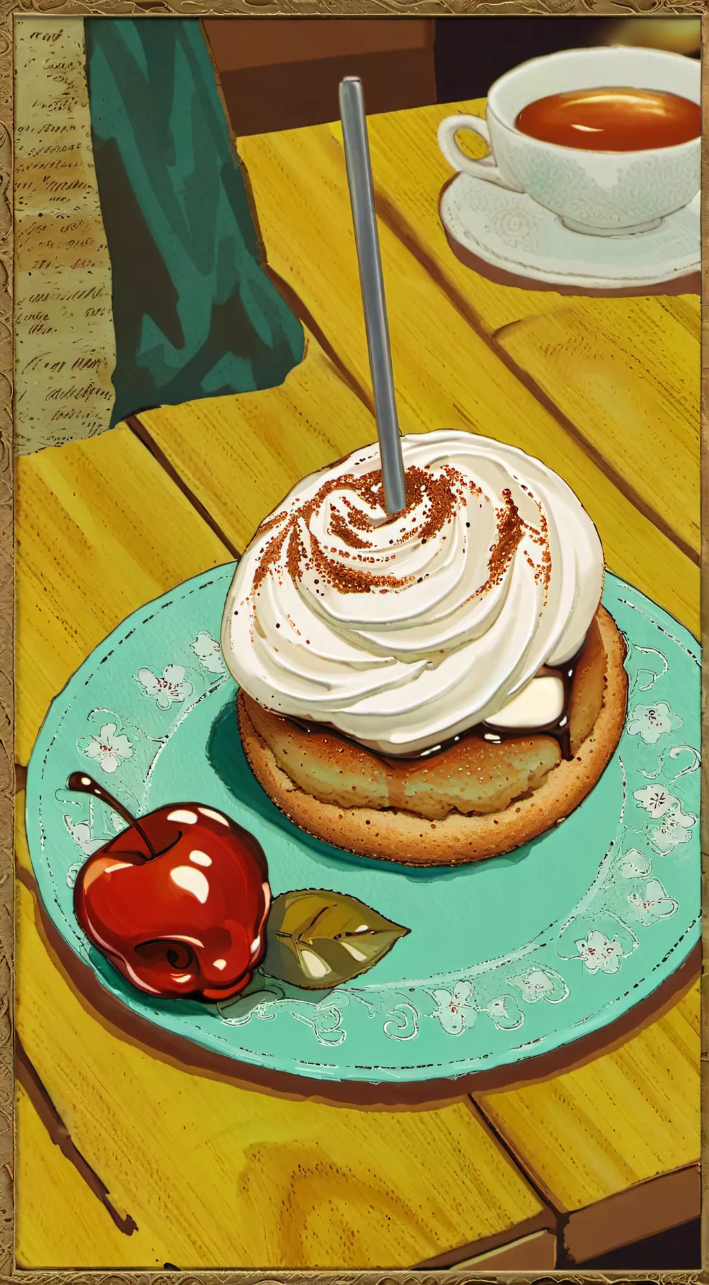 ai character: Candy Apple Cookie background