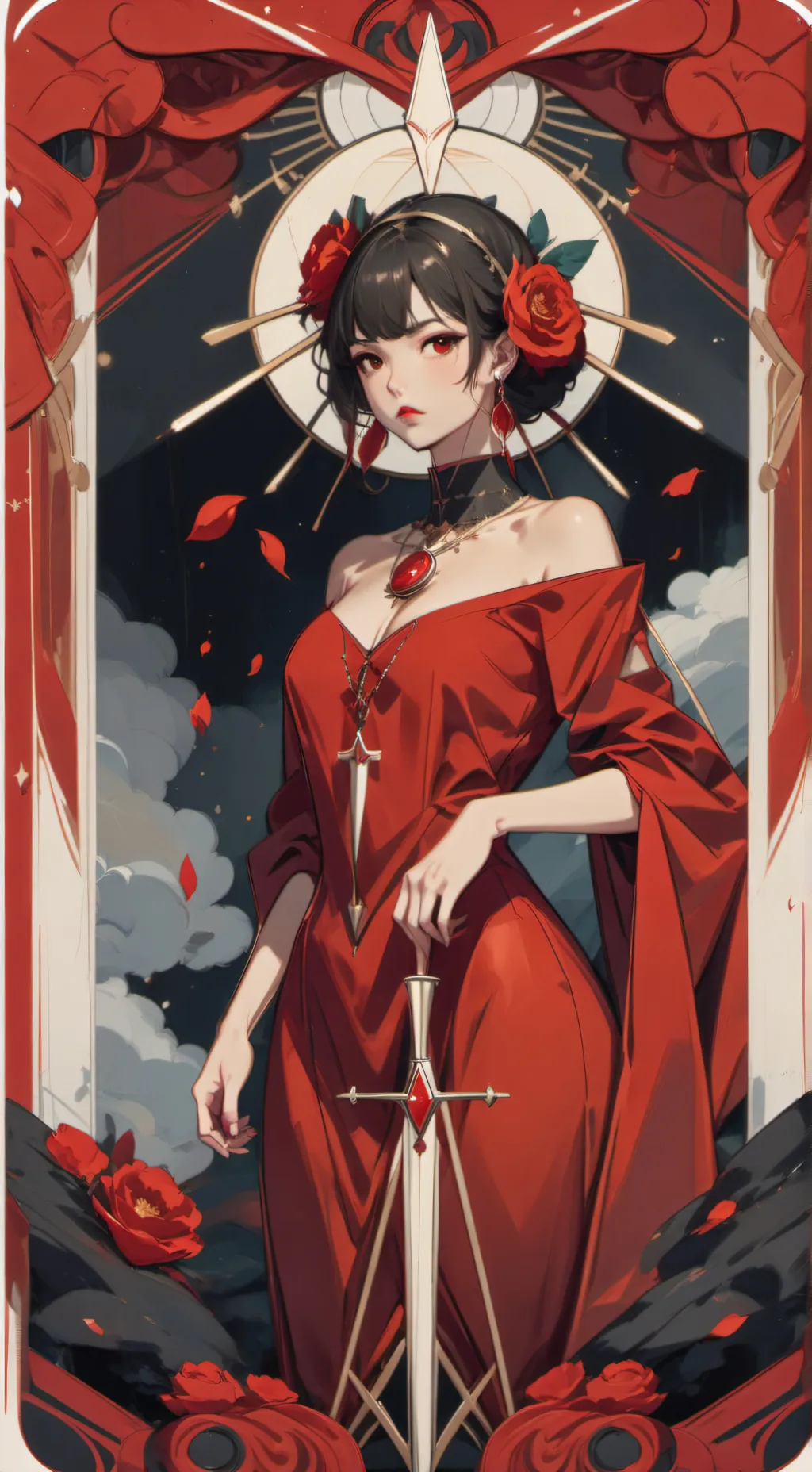 ai character: Dama de la sangre background