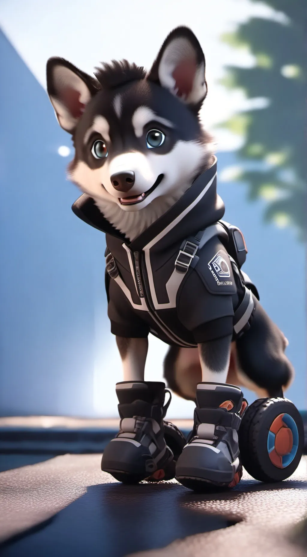ai character: dog background