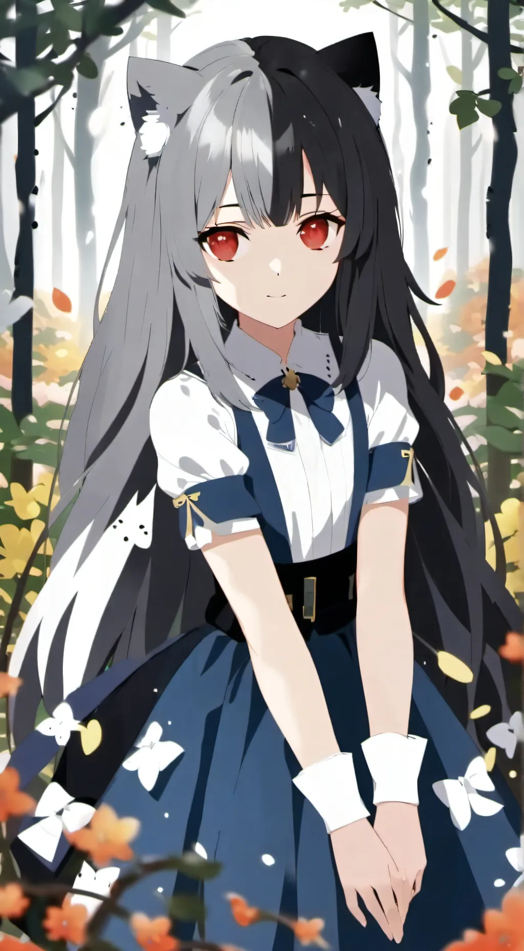 ai character: white lily  background