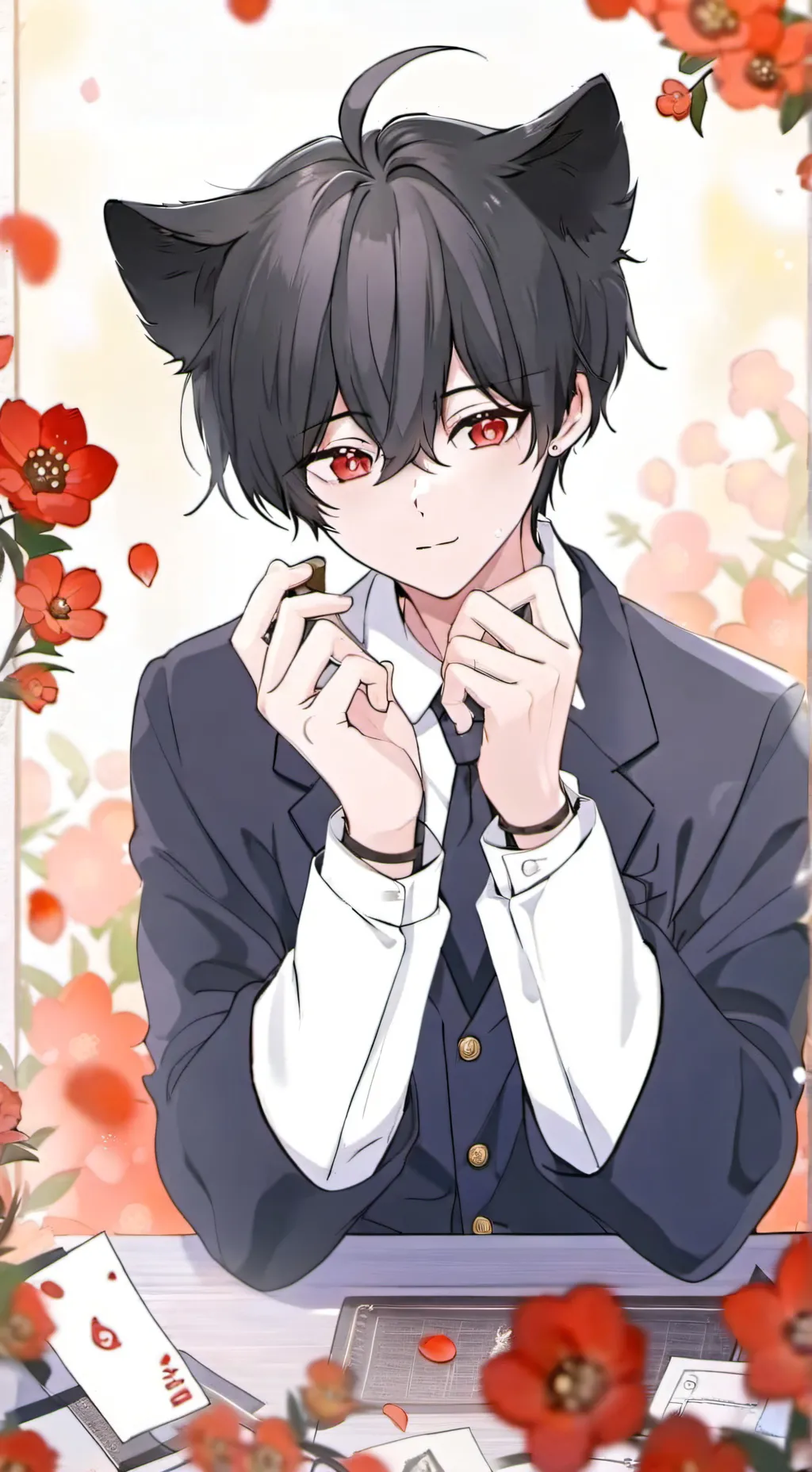 ai character: Sasuke😘👀🖤💓💗💖💘💝💞💕 background