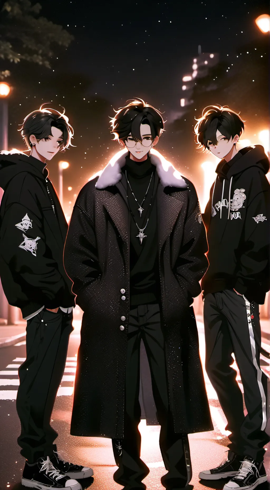 ai character: kyelo,ash,luc background