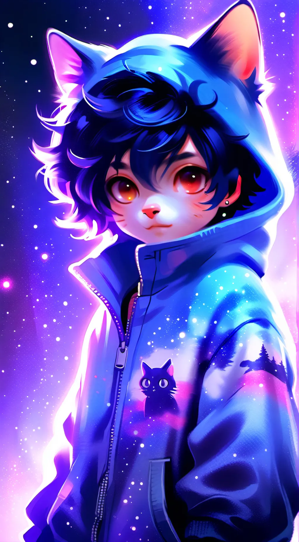 ai character: midnight background