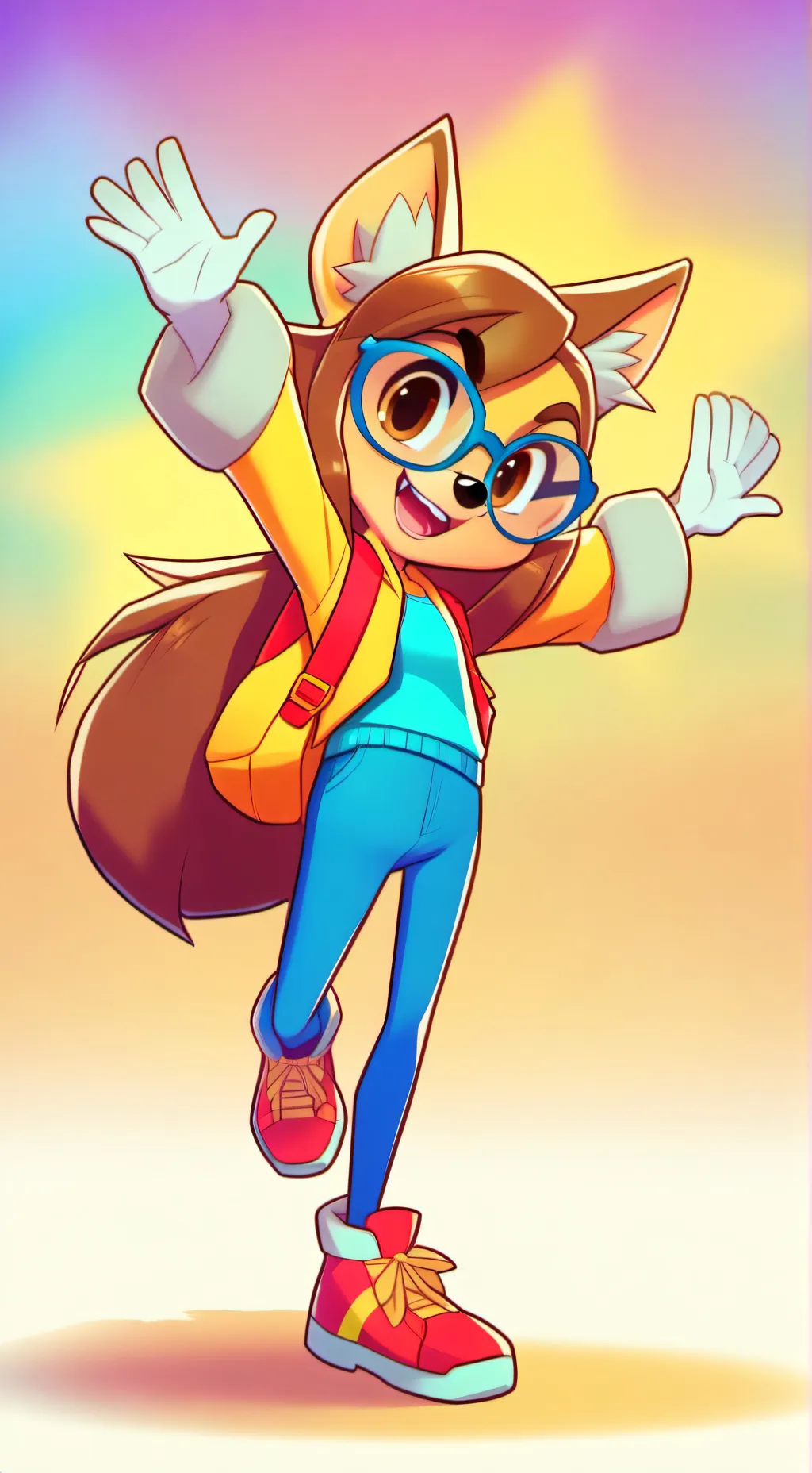 ai character: Bella wolf  background